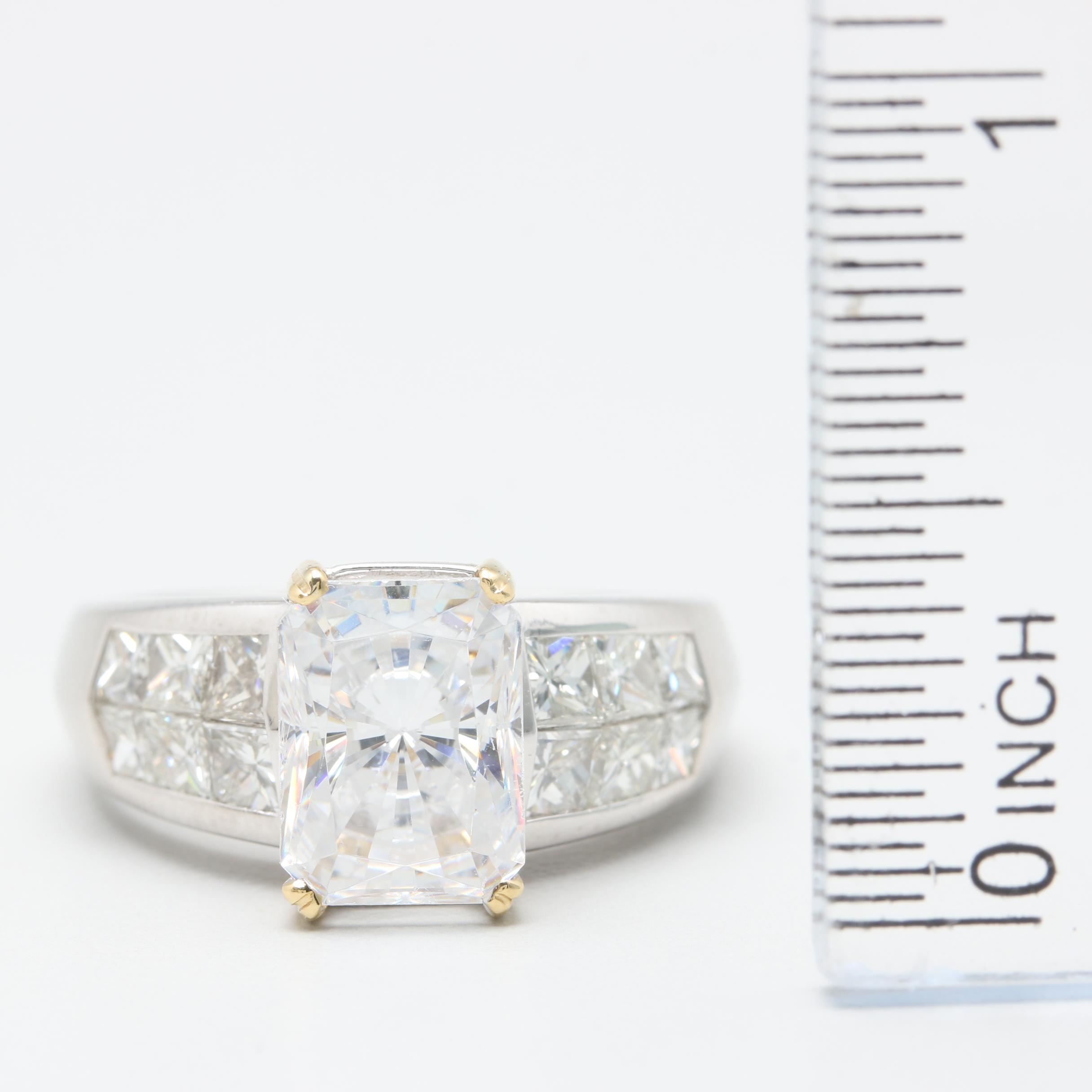 Platinum and 18K White Gold 1.25 CTW Diamond Semi Mount Ring