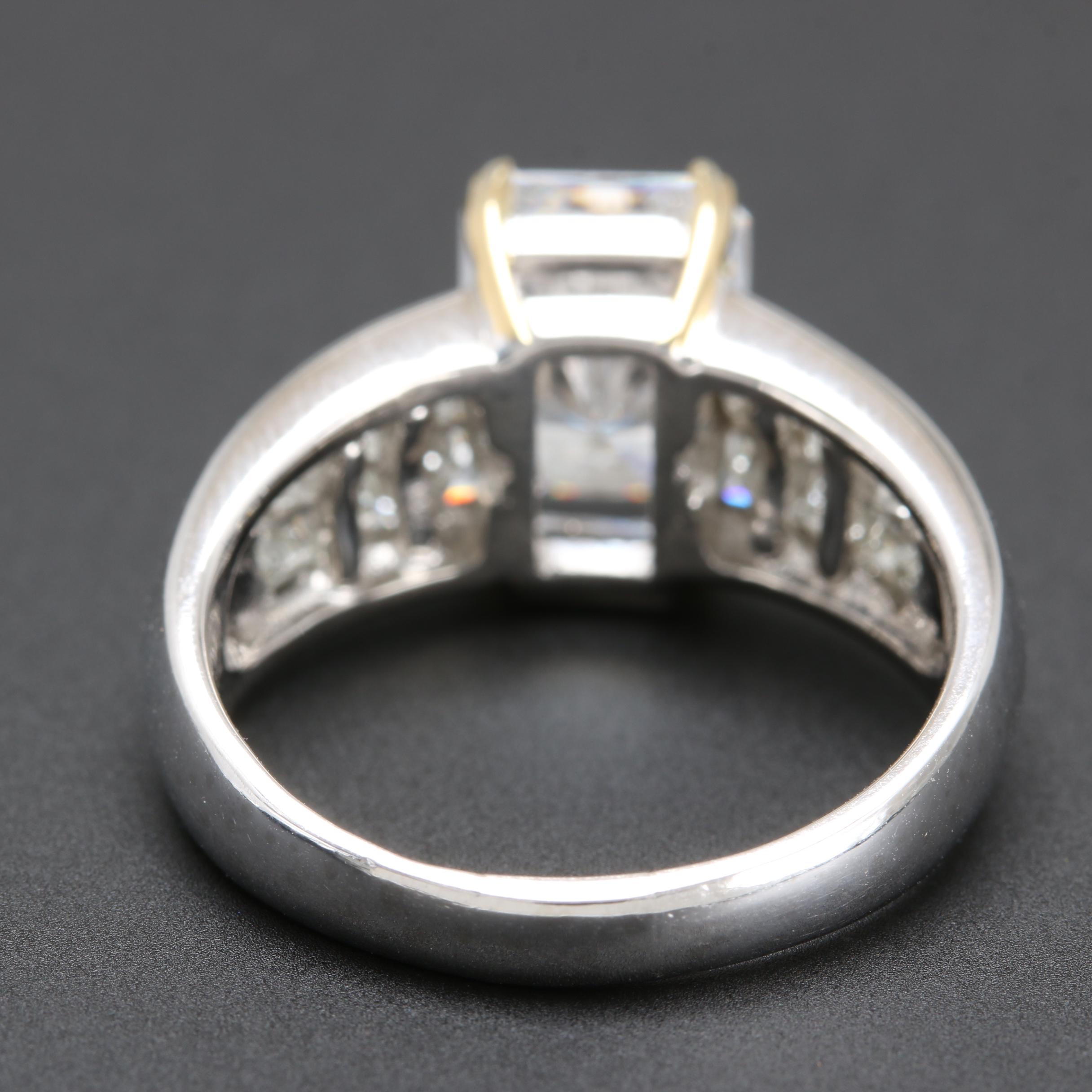 Platinum and 18K White Gold 1.25 CTW Diamond Semi Mount Ring
