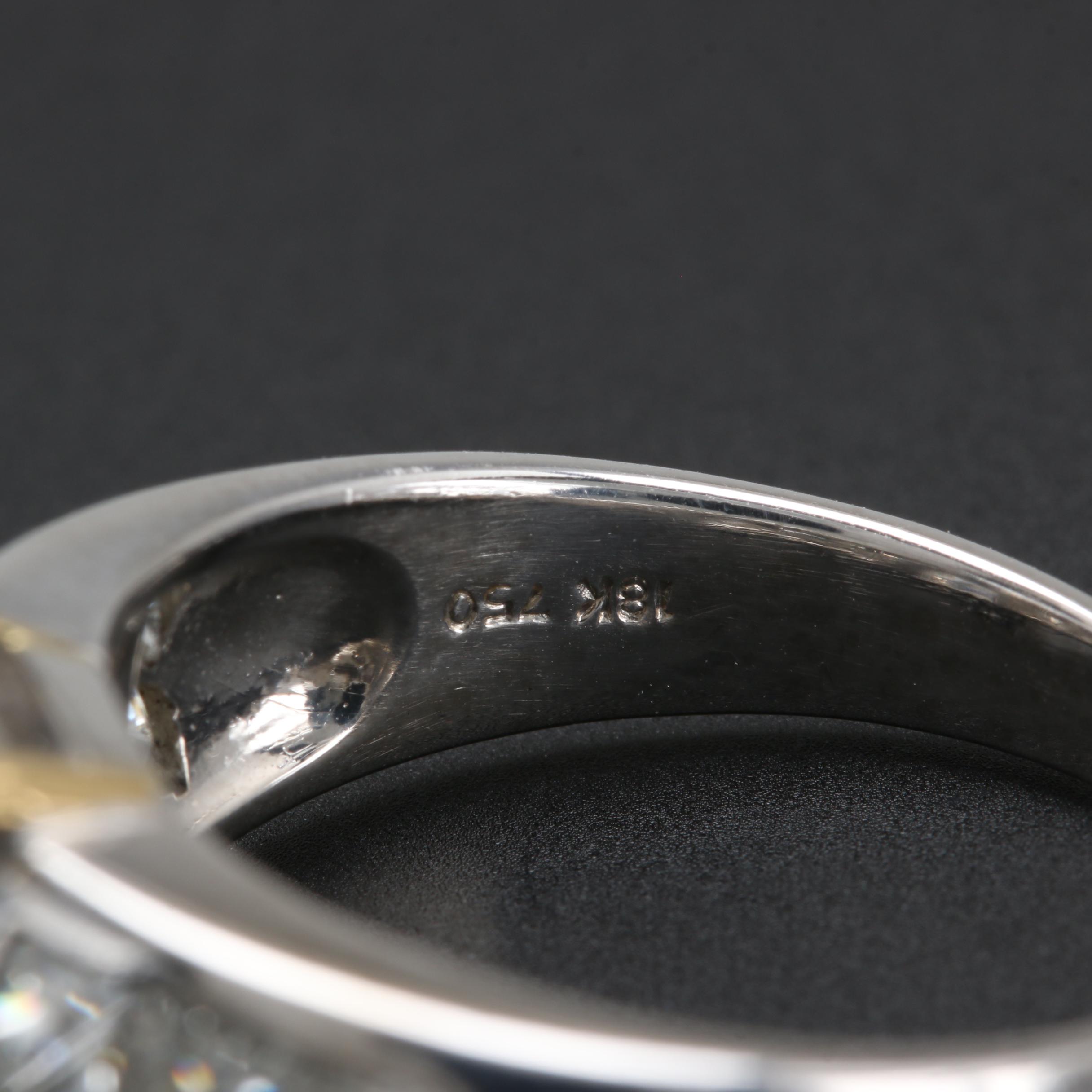 Platinum and 18K White Gold 1.25 CTW Diamond Semi Mount Ring