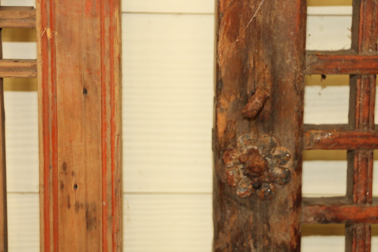 Antique Korean Yi Dynasty Pine Wood Window Shutters