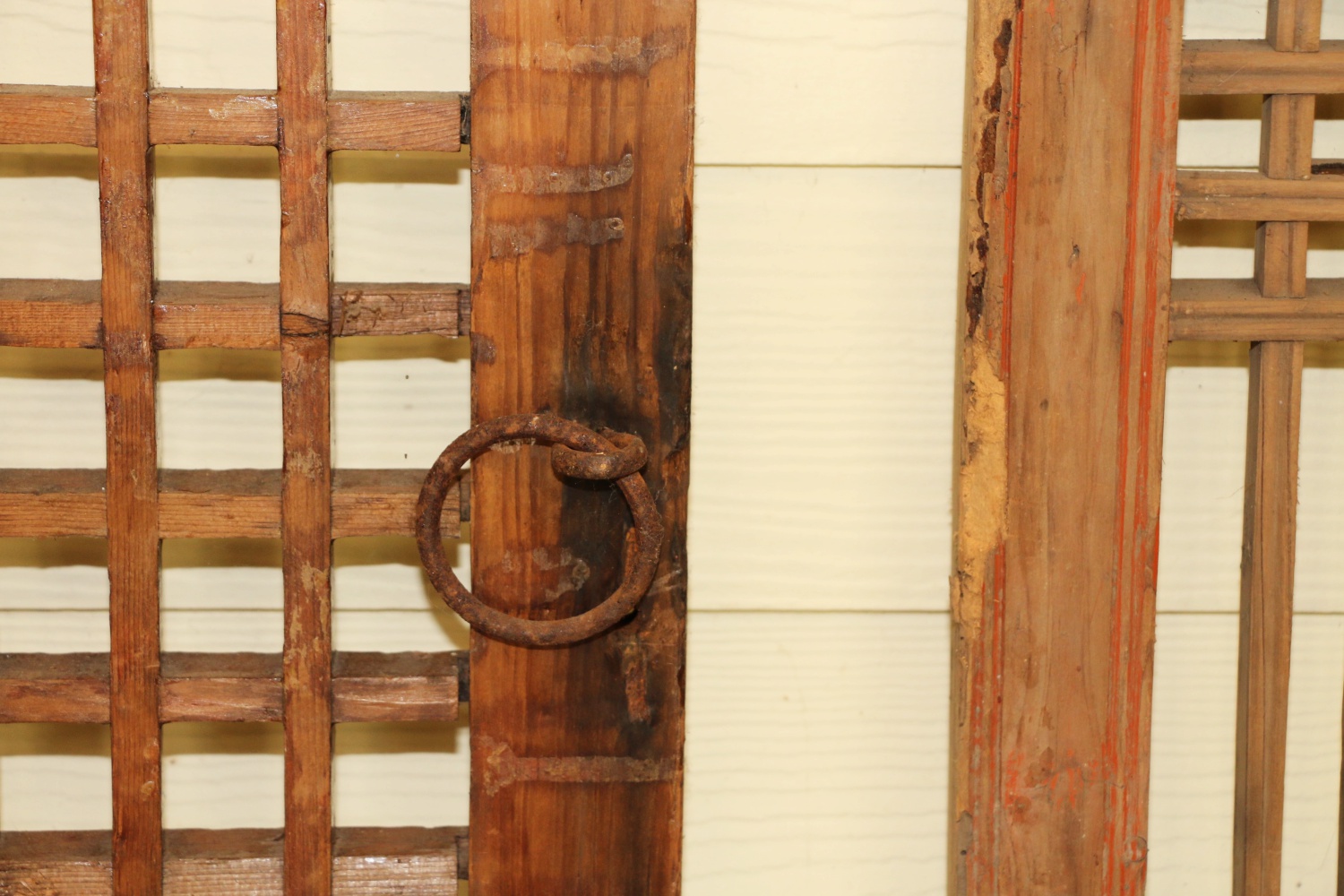 Antique Korean Yi Dynasty Pine Wood Window Shutters
