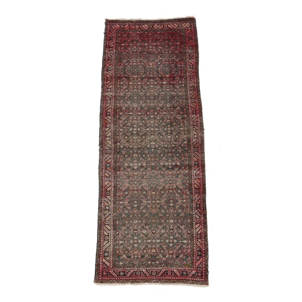 Hand-Knotted Persian Bijar Carpet Runner