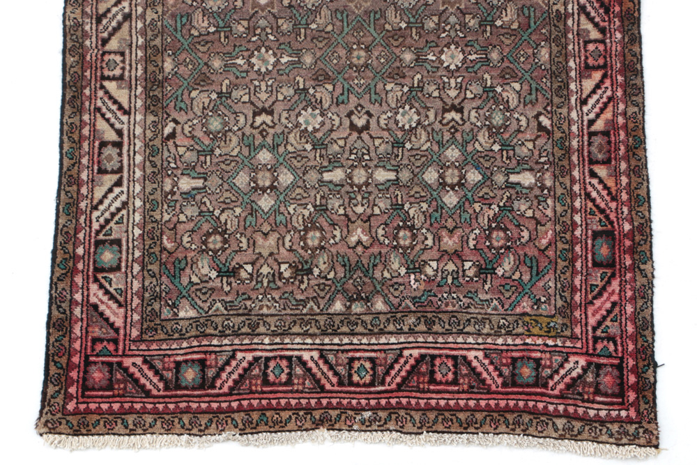 Hand-Knotted Persian Bijar Carpet Runner