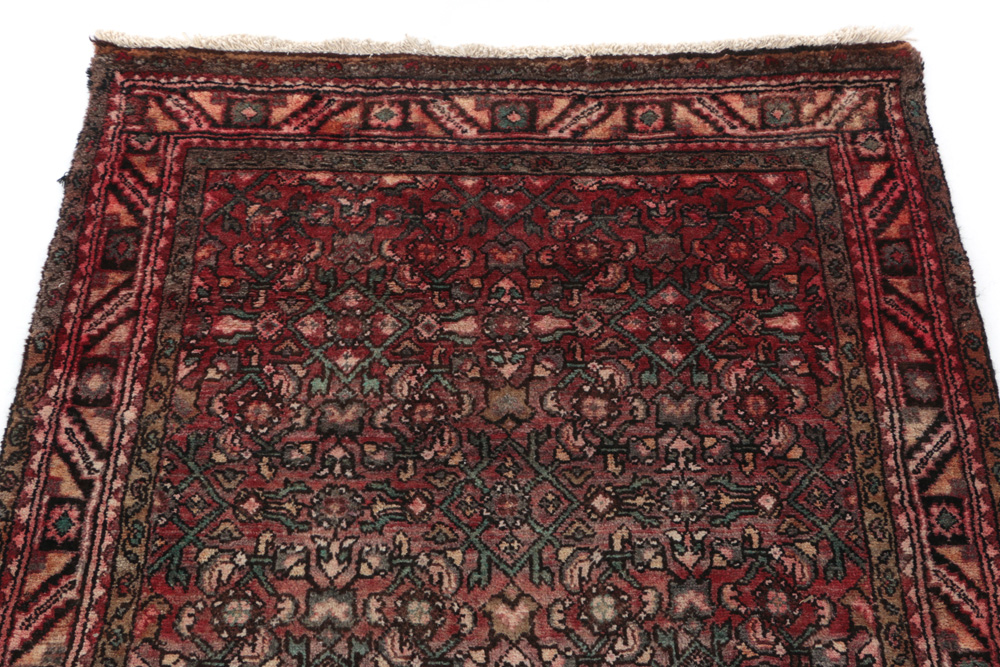 Hand-Knotted Persian Bijar Carpet Runner
