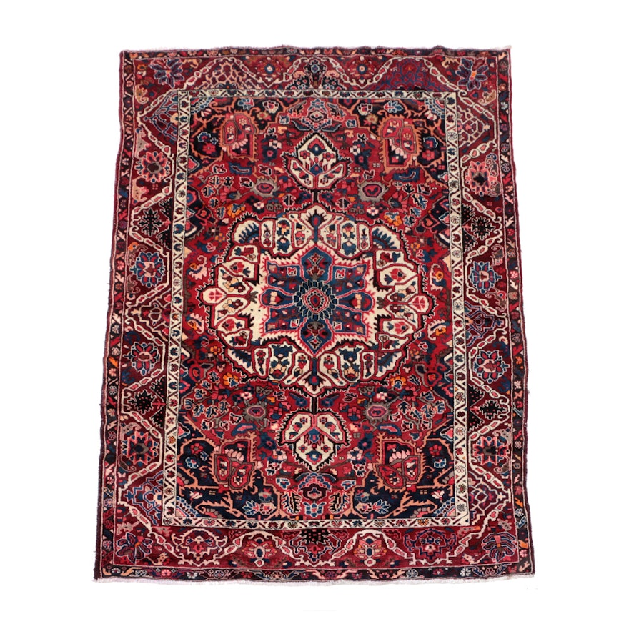 Hand-Knotted Indo-Persian Heriz Area Rug
