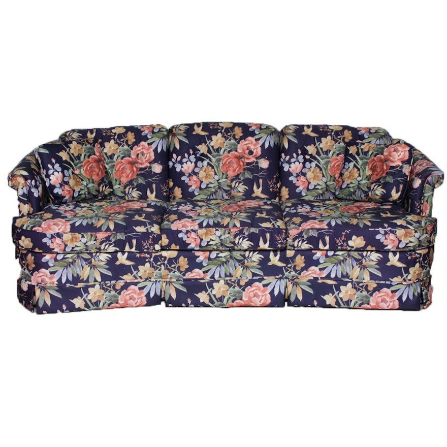 Vintage Broyhill Floral Upholstered Sofa
