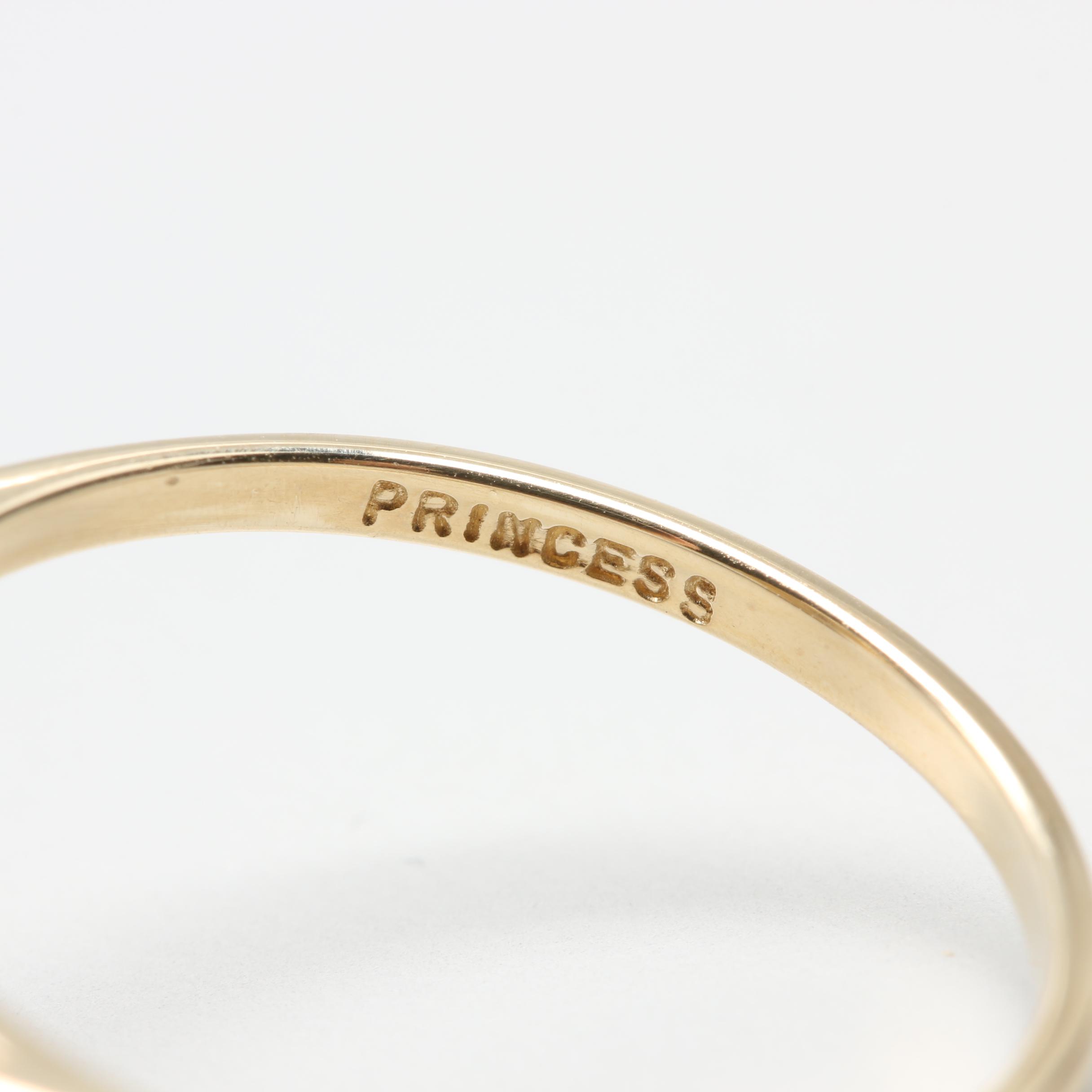 14K Yellow and White Gold Emerald and Diamond Ring