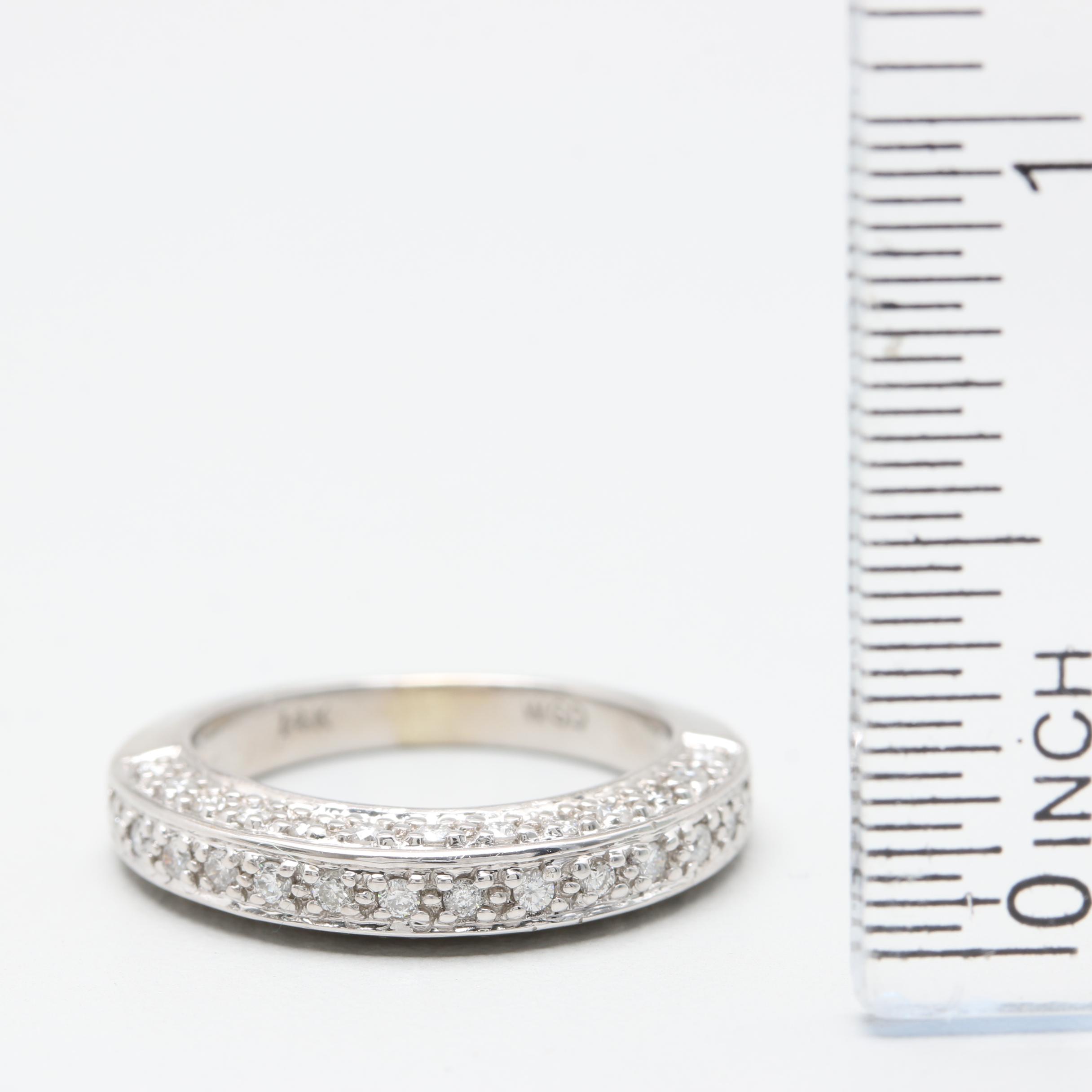 14K White Gold Diamond Ring
