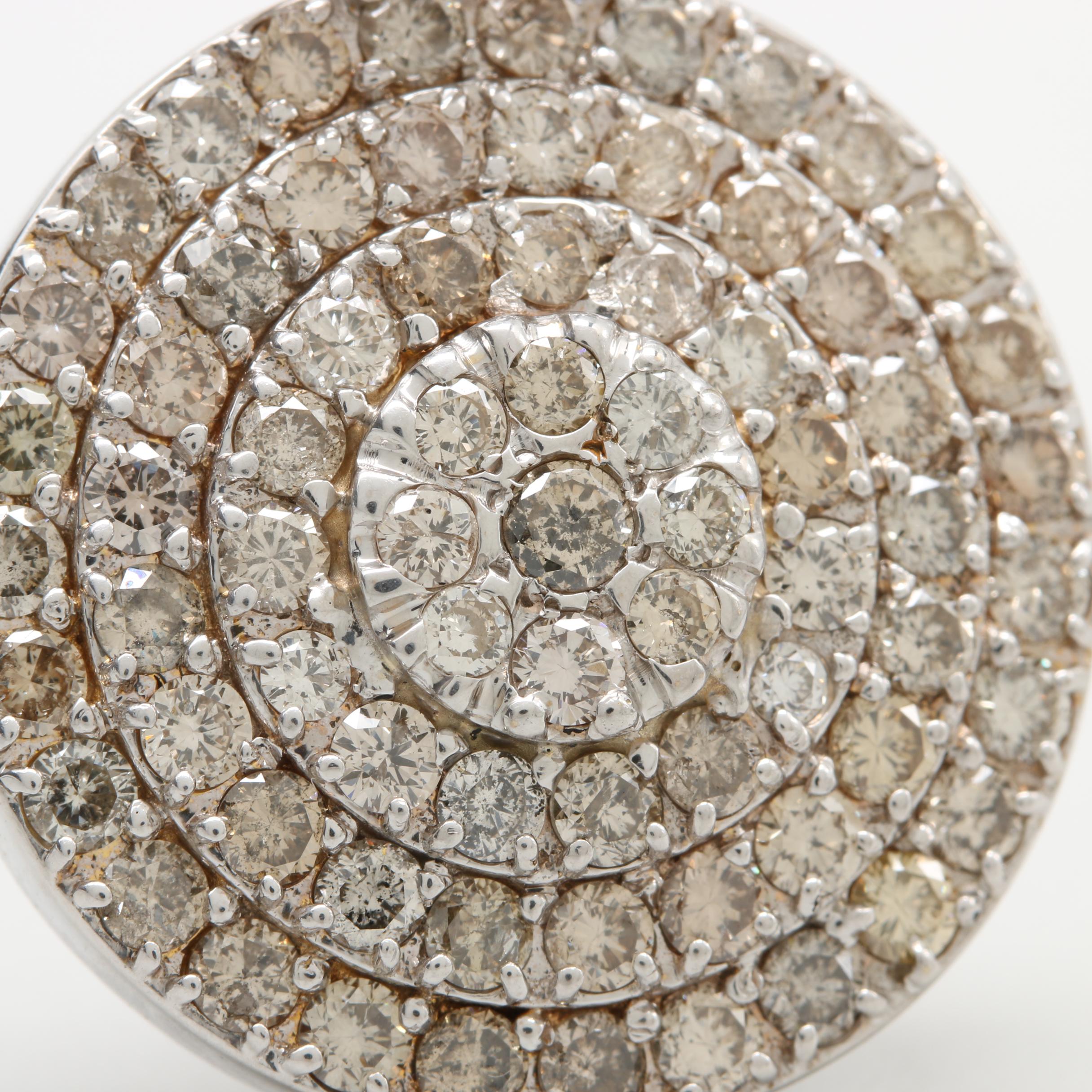 10K White Gold 4.62 CTW Diamond Pendant