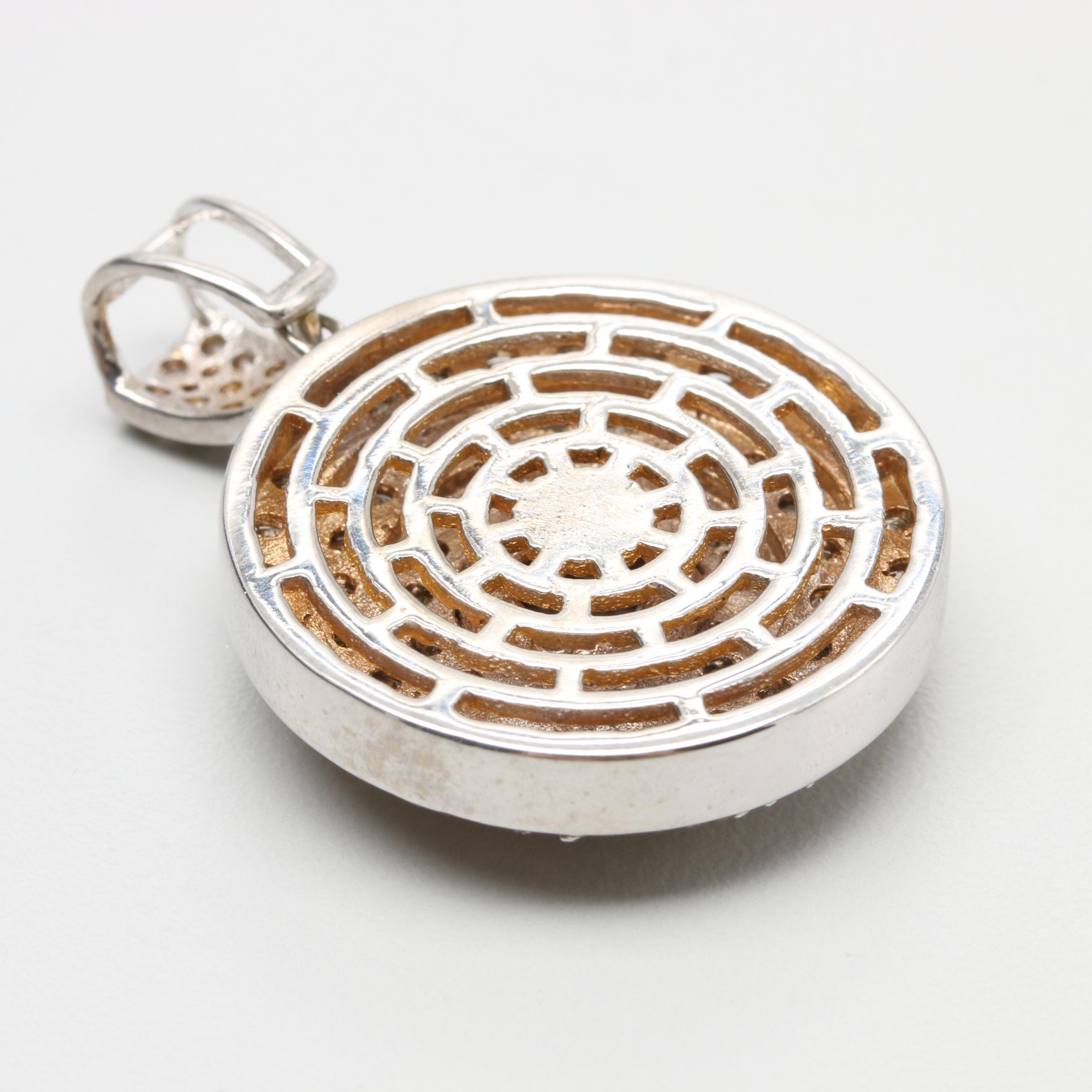 10K White Gold 4.62 CTW Diamond Pendant