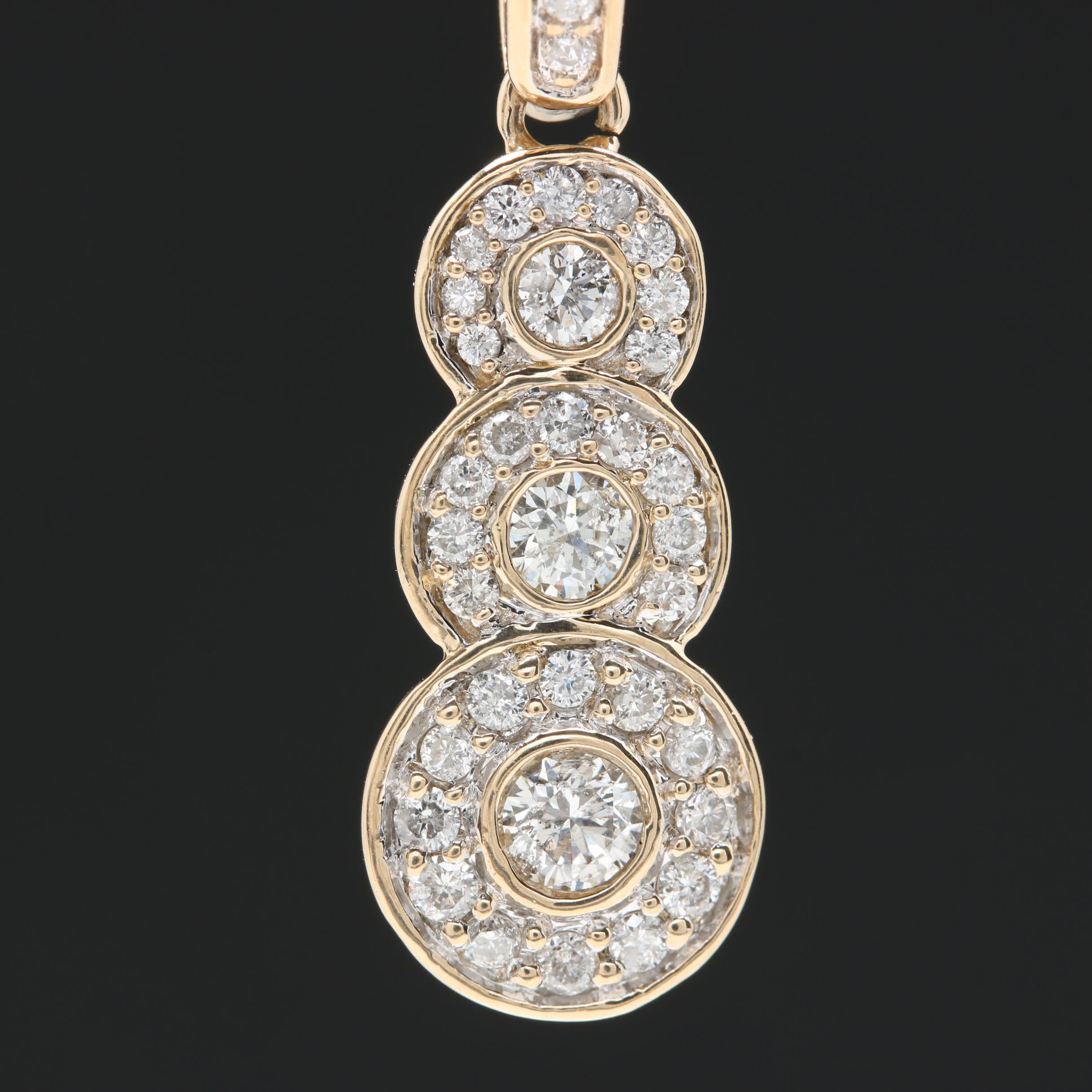 14K Yellow Gold Diamond Necklace