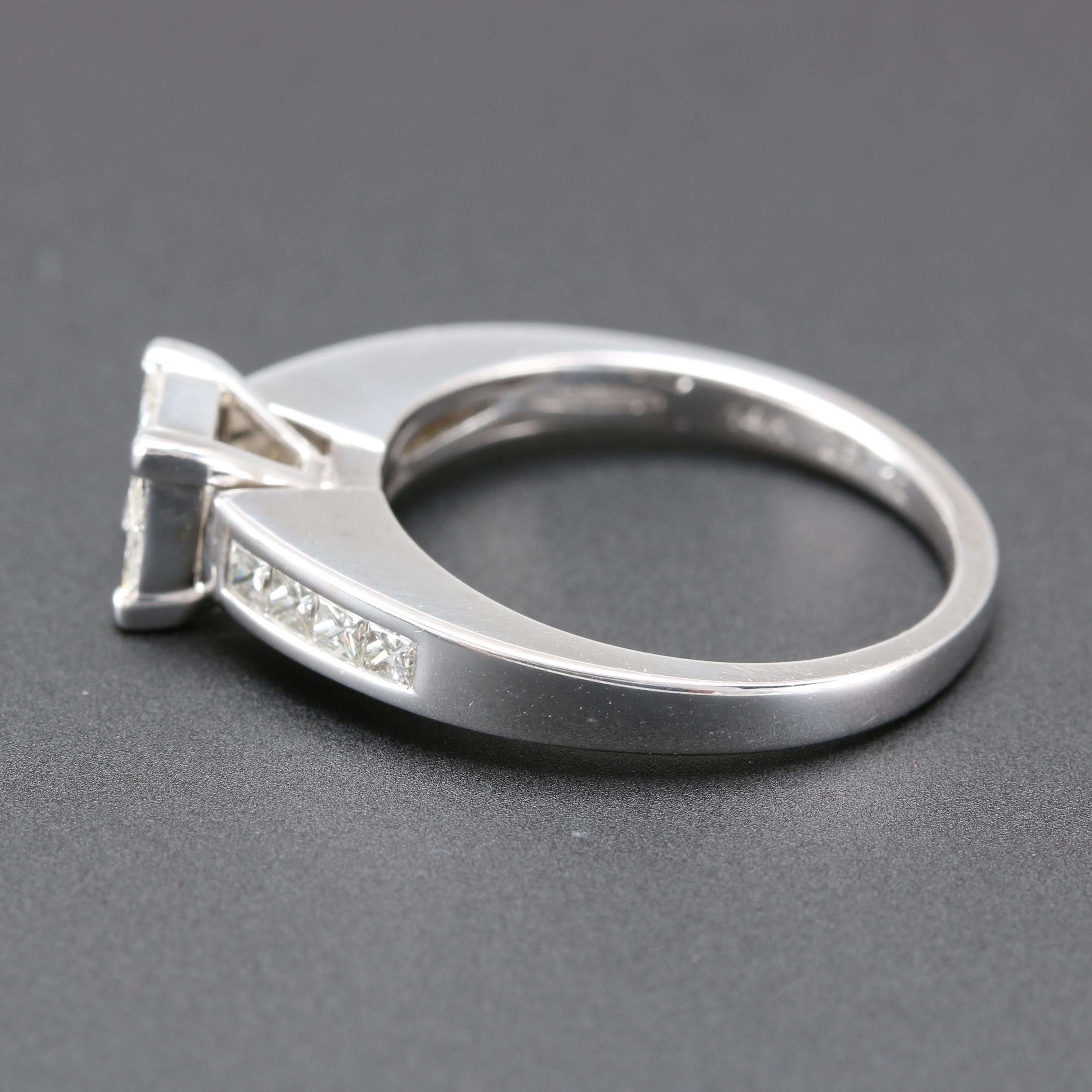14K White Gold Diamond Ring