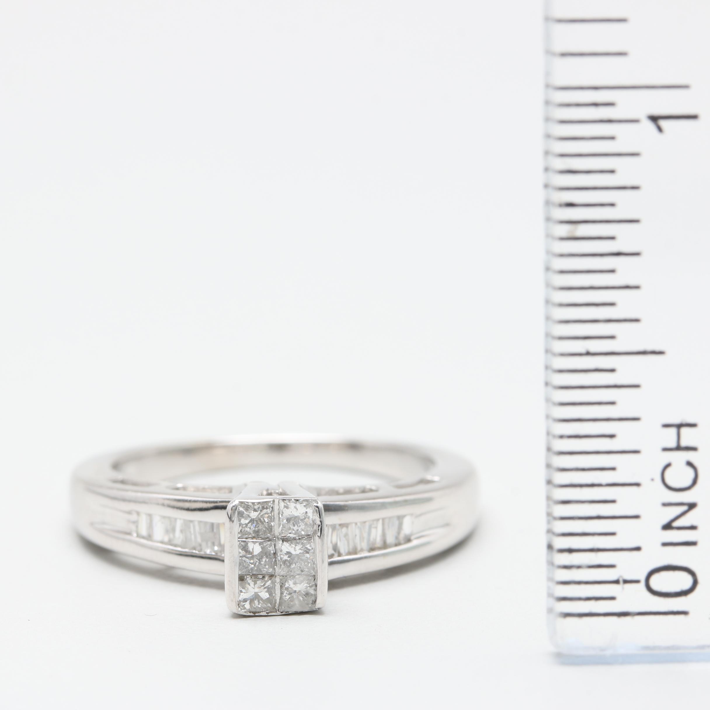 14K White Gold Diamond Ring