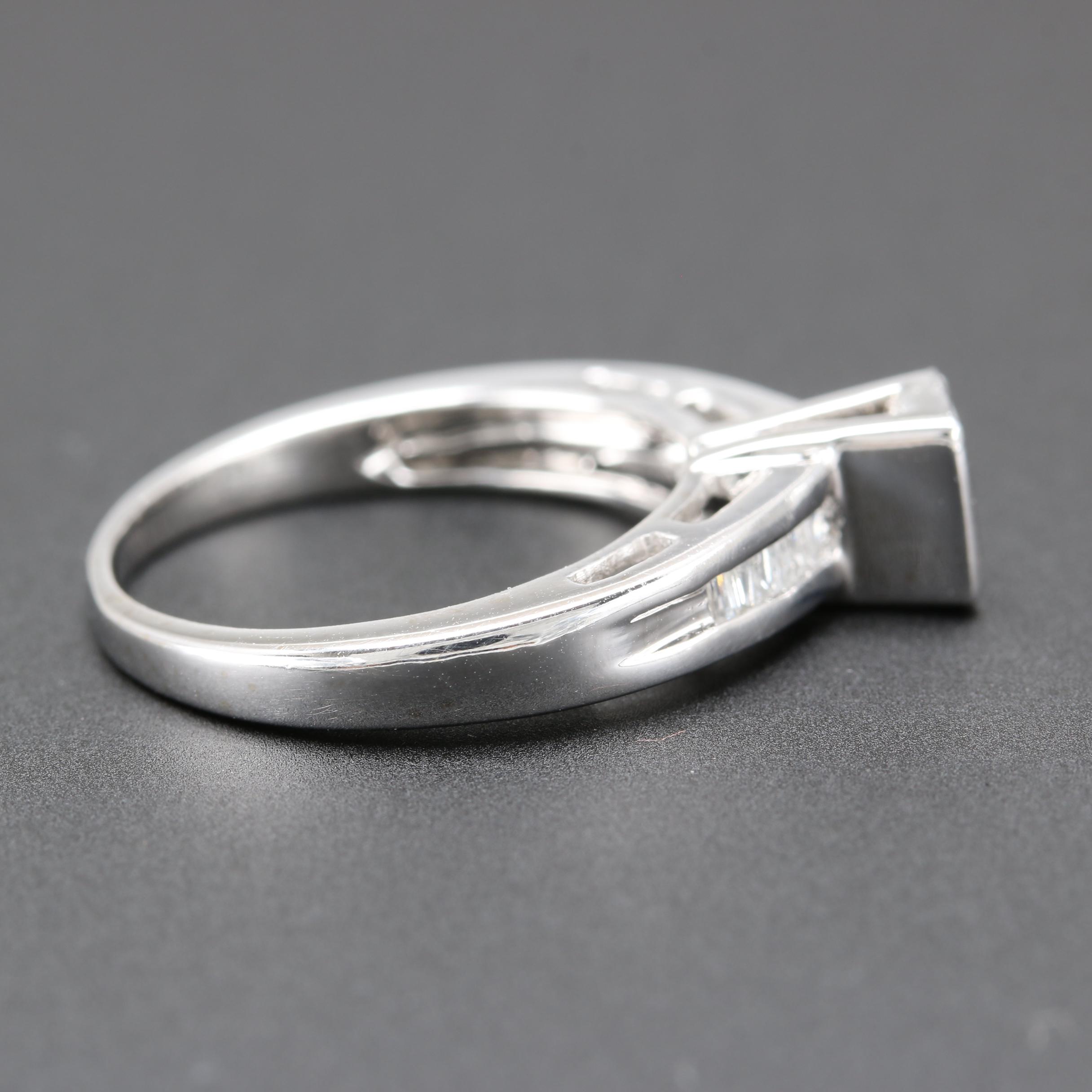 14K White Gold Diamond Ring