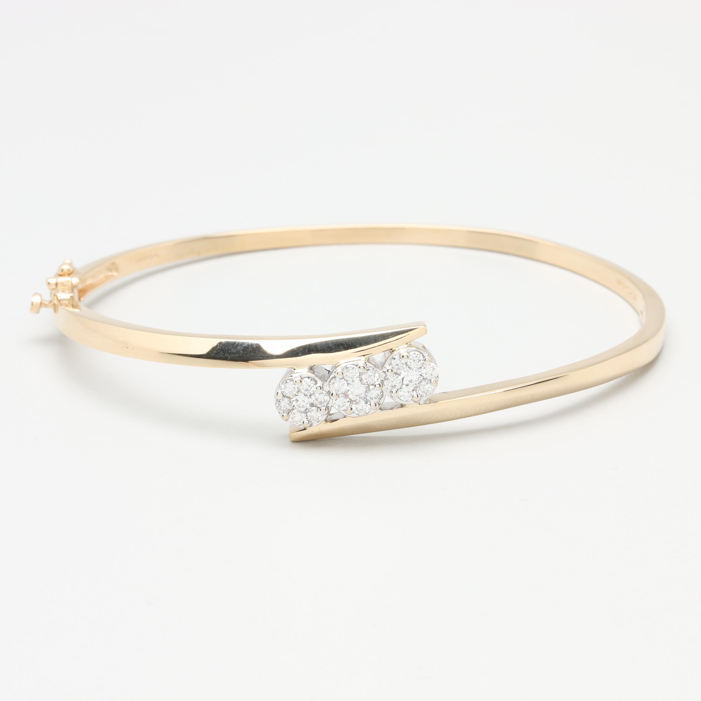 14K Yellow Gold Diamond Bracelet
