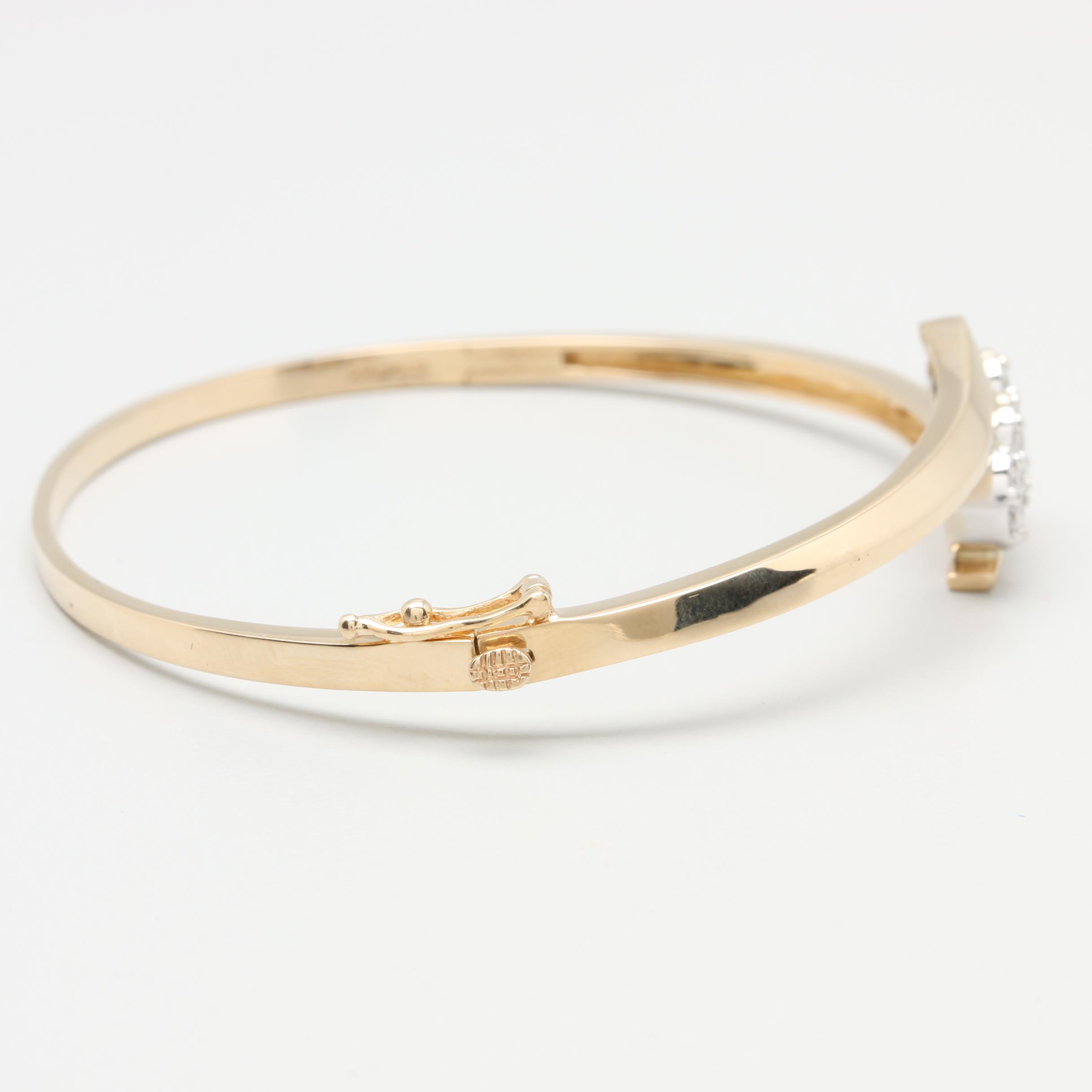 14K Yellow Gold Diamond Bracelet
