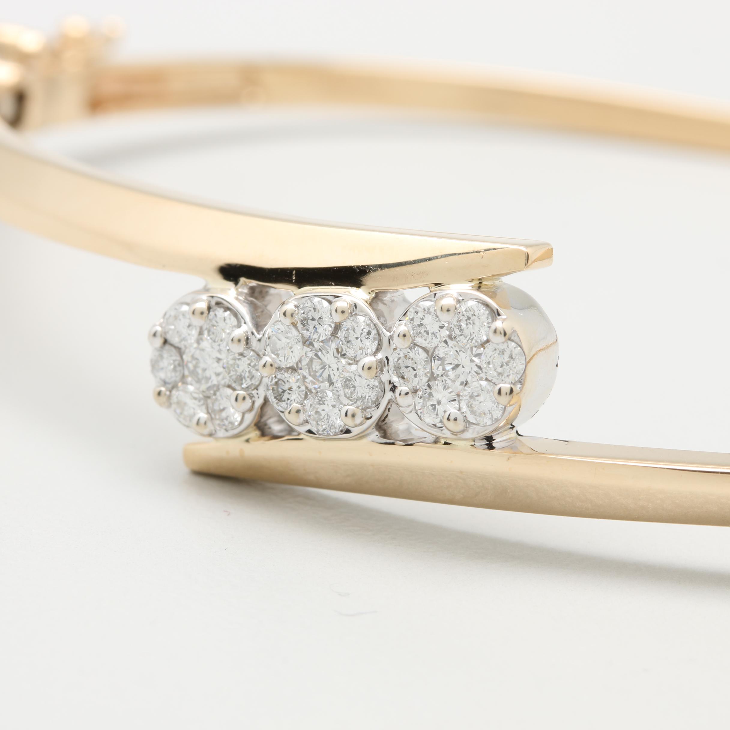 14K Yellow Gold Diamond Bracelet