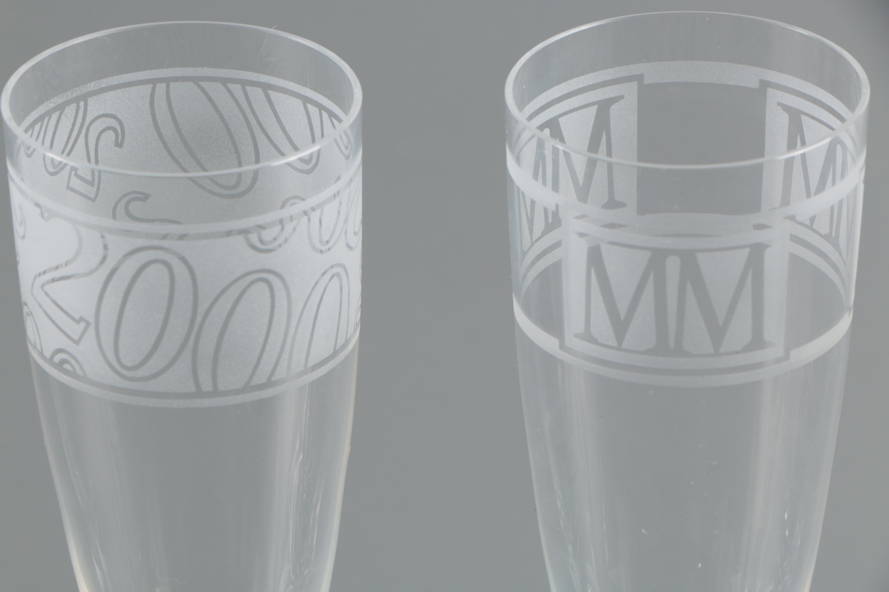 Tiffany & Co. Crystal "Millennium" Champagne Flutes