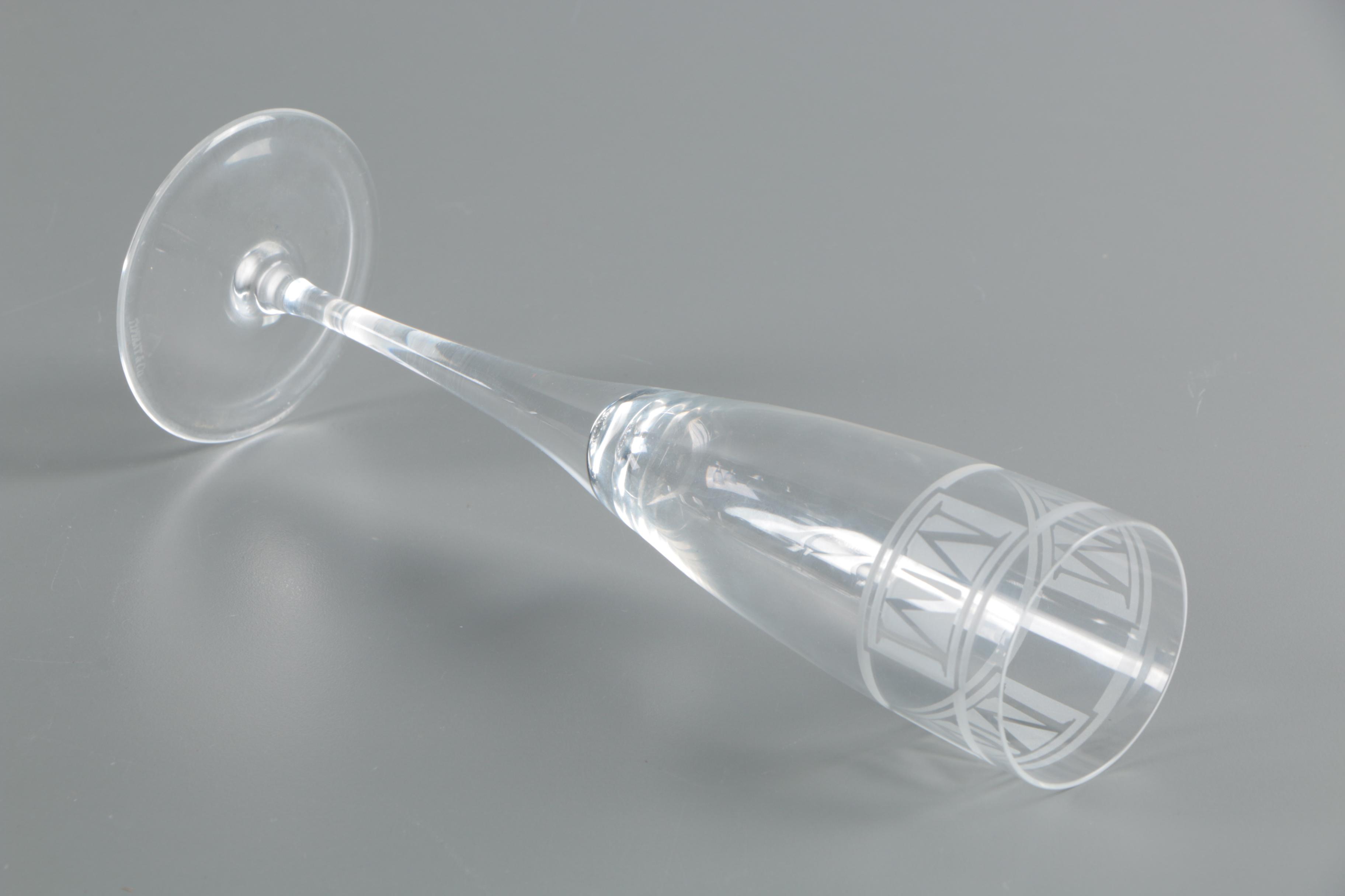 Tiffany & Co. Crystal "Millennium" Champagne Flutes