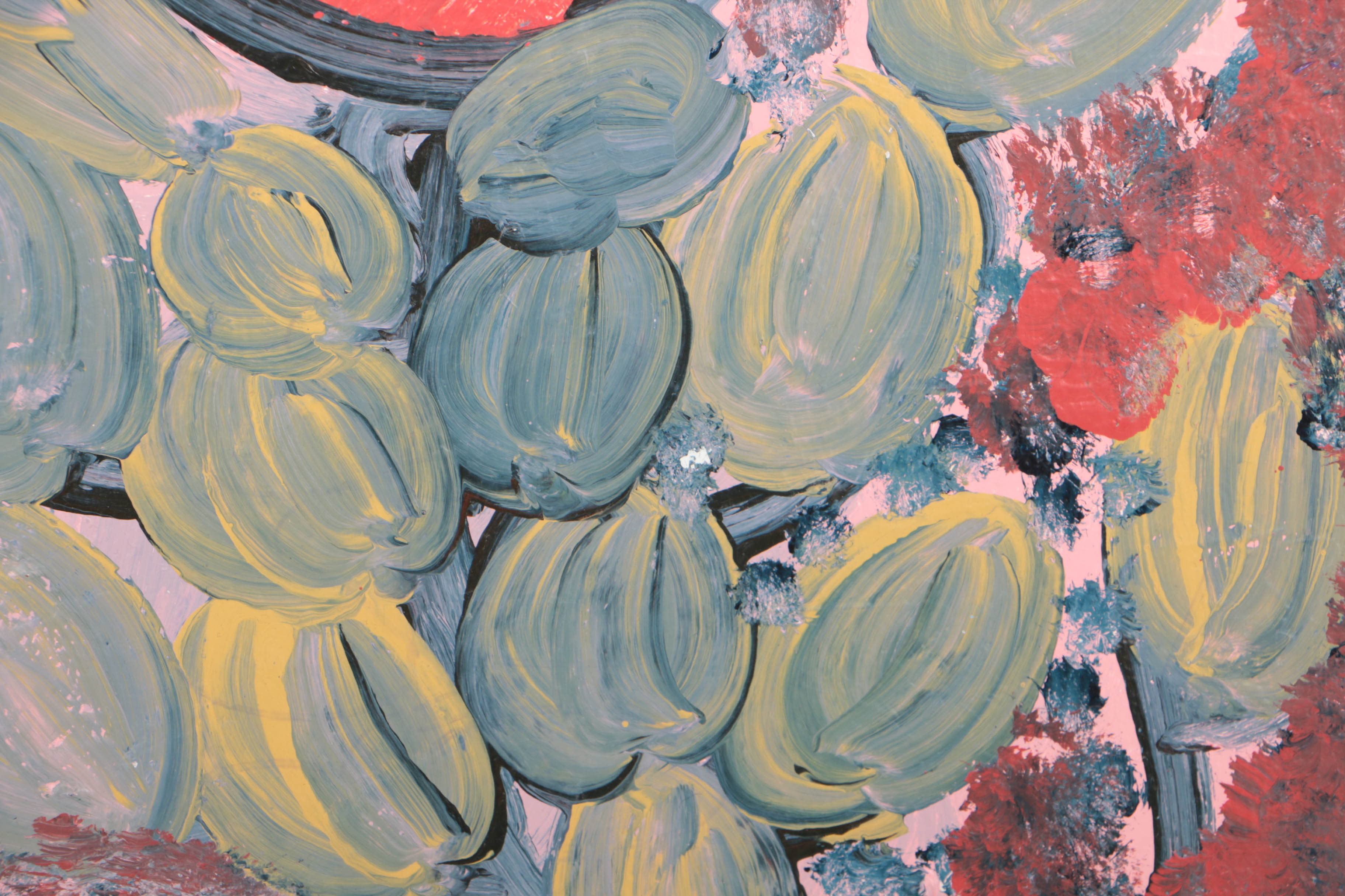 Curtis Davis 2018 Acrylic Painting on Canvas "Flower"