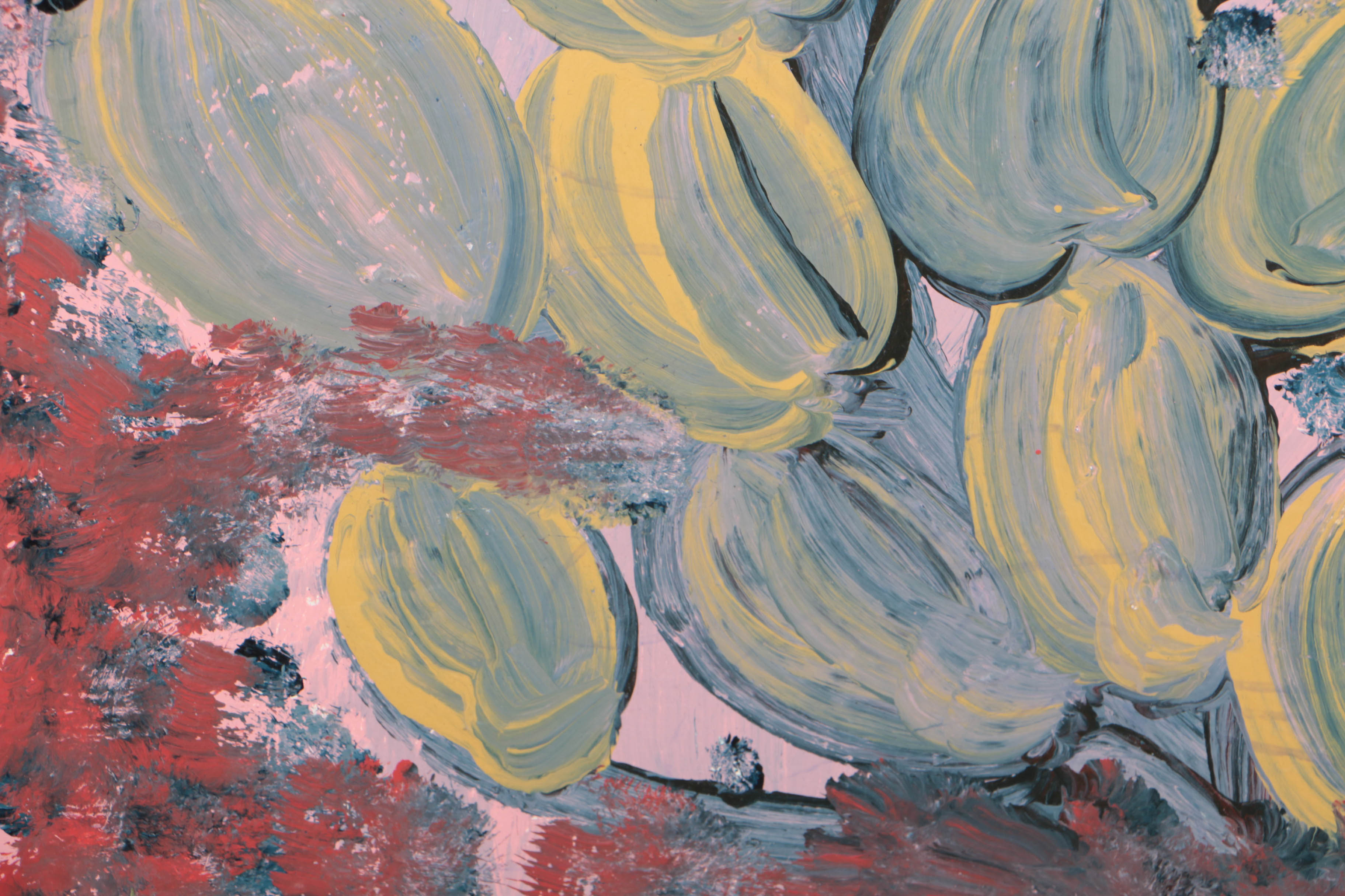 Curtis Davis 2018 Acrylic Painting on Canvas "Flower"