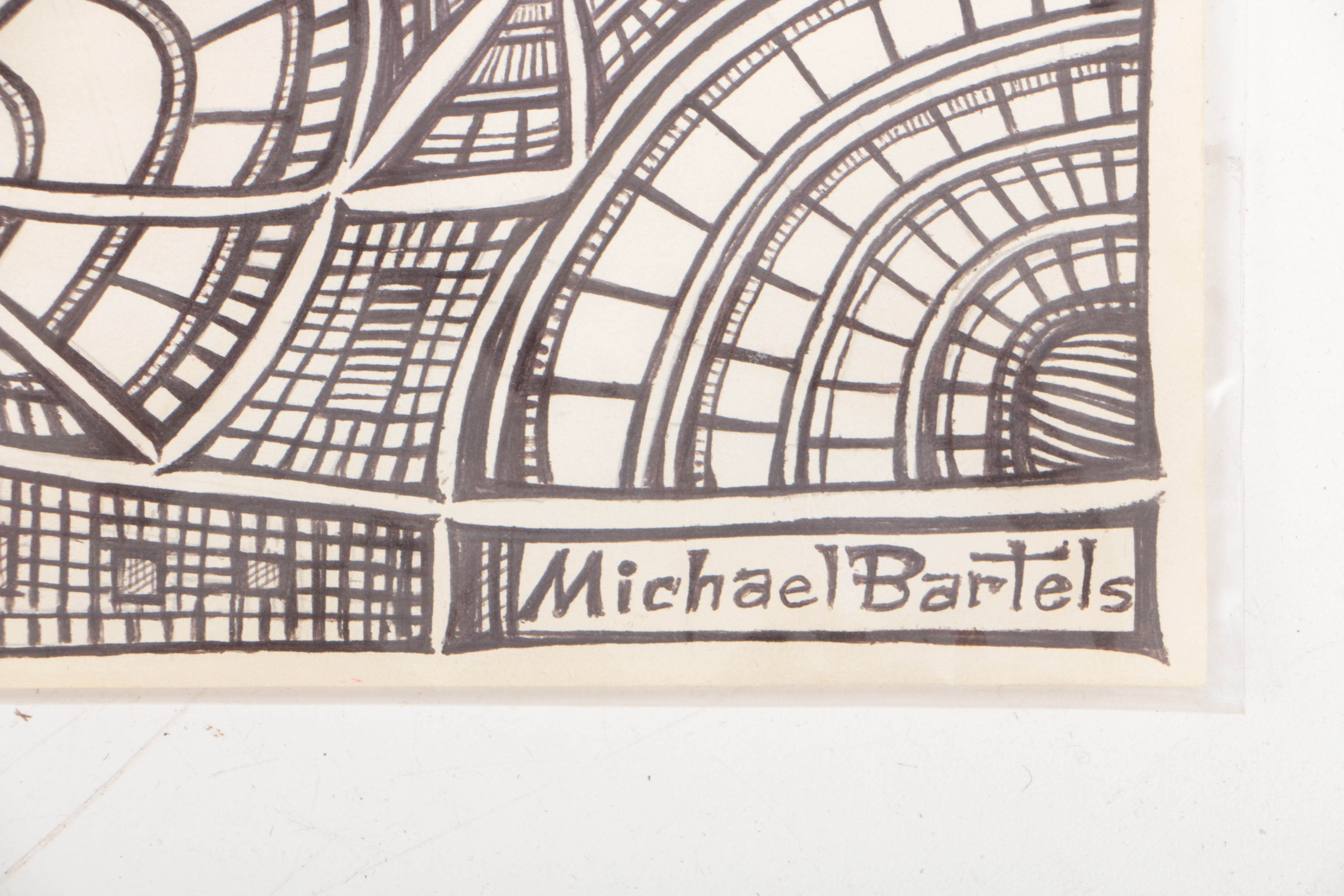 Michael Bartels 2016 Ink Drawing on Paper "Untitled"