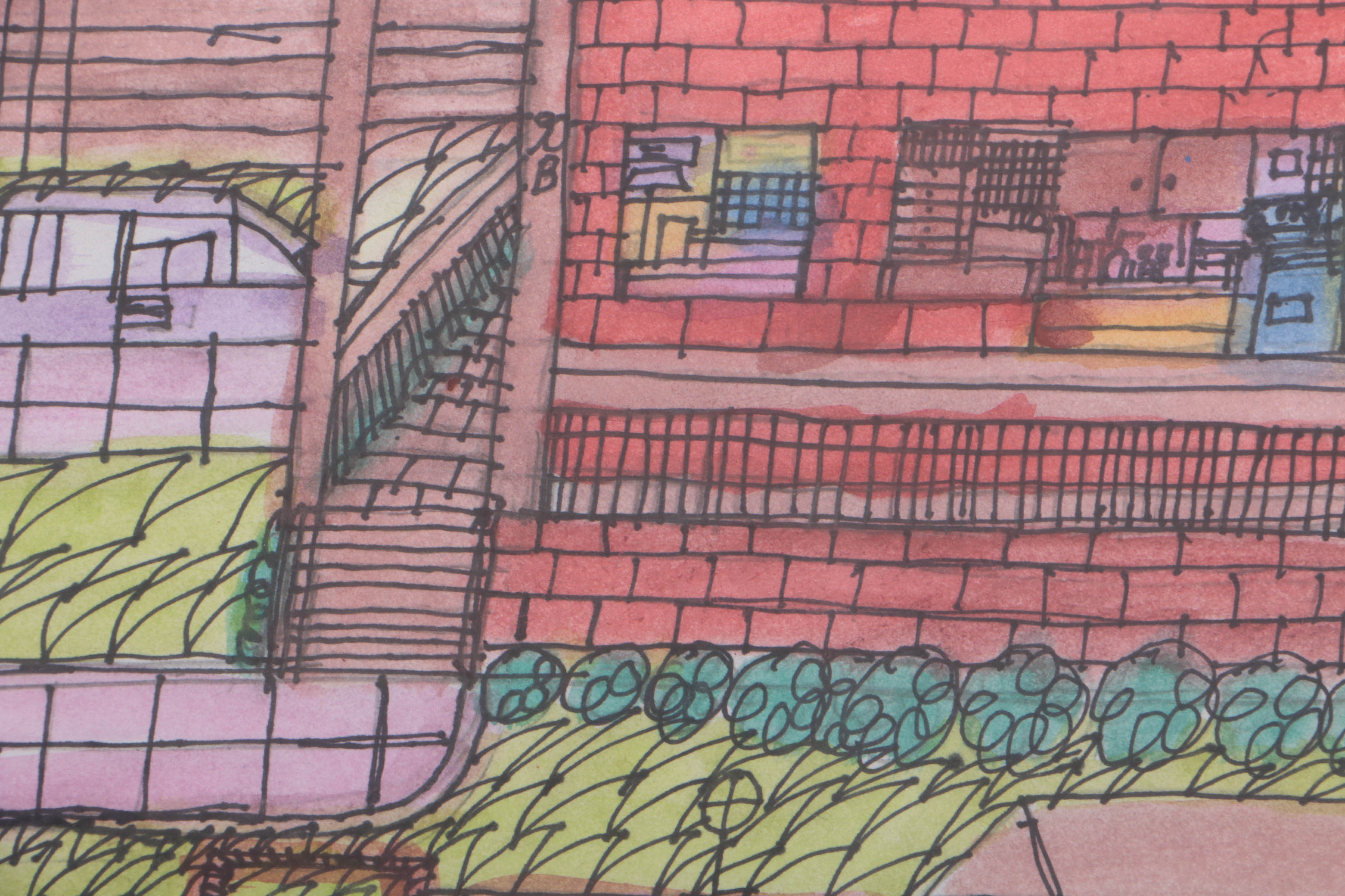 Kevin Stricklin 2018 Ink and Watercolor on Paper "Untitled"