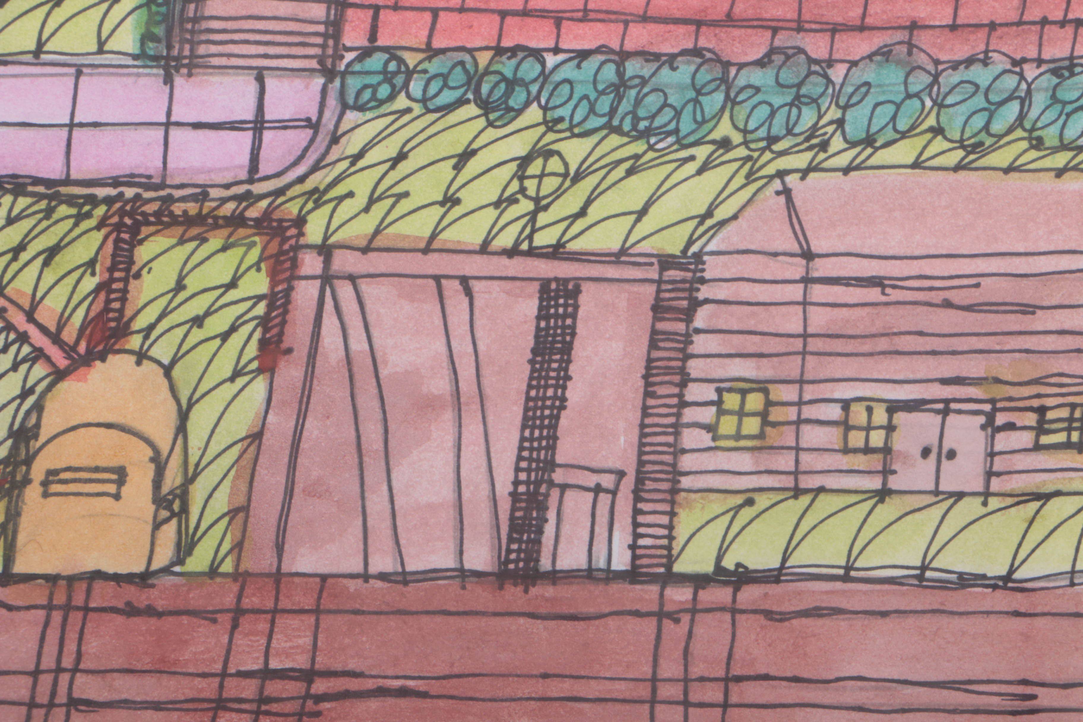 Kevin Stricklin 2018 Ink and Watercolor on Paper "Untitled"