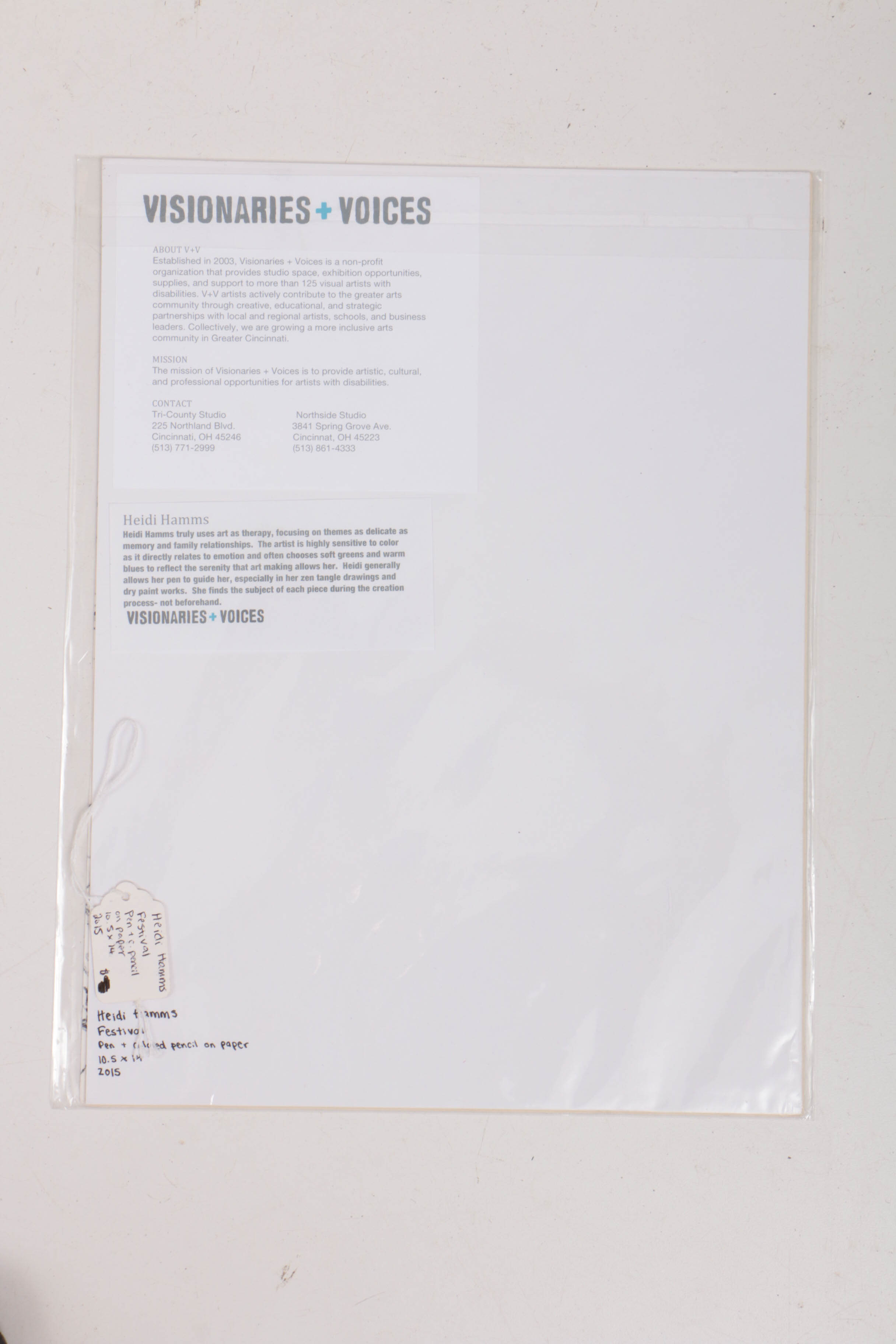 Heidi Hamms 2015 Ink and Colored Pencil Drawing on Paper "Festival"