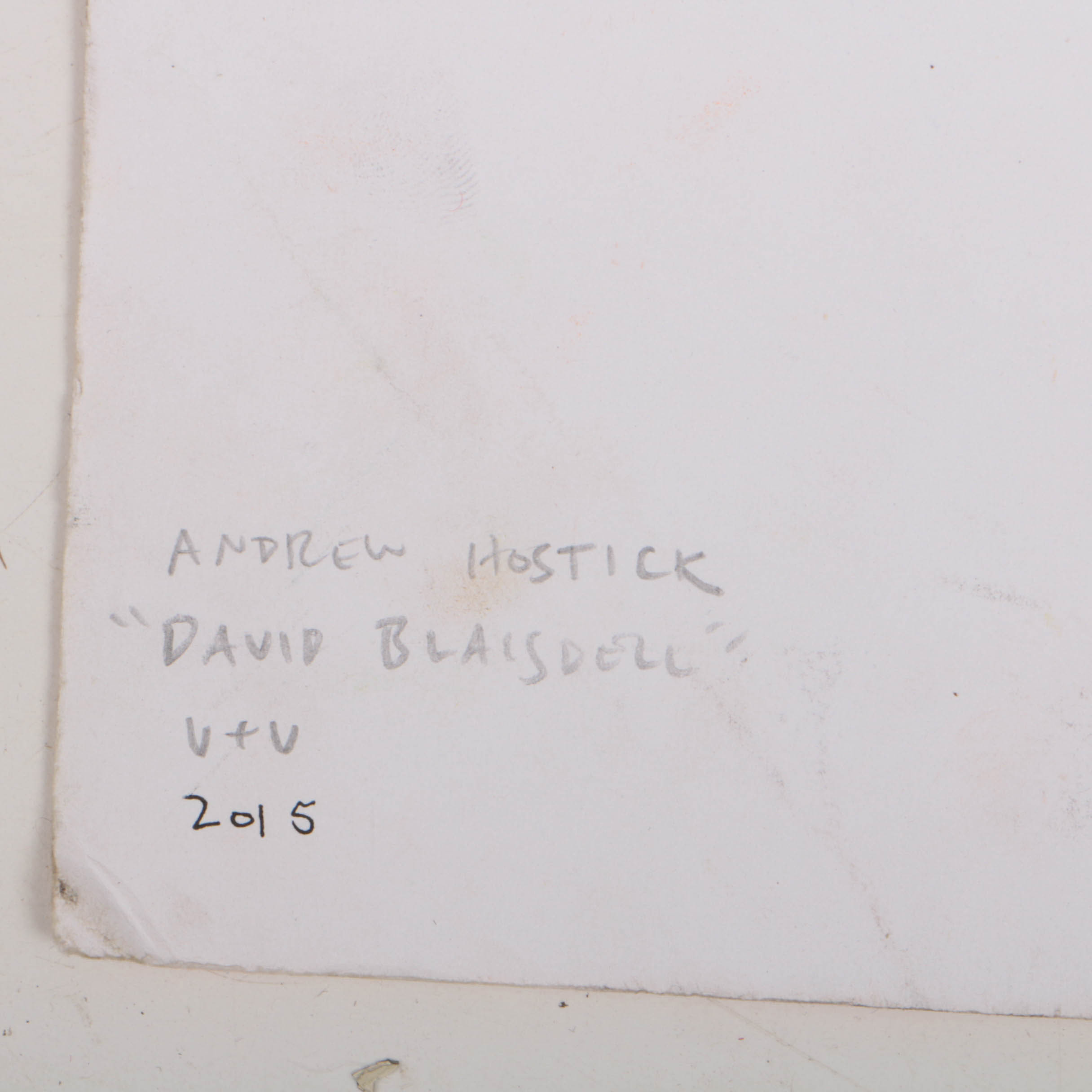 Andrew Hostick 2015 Colored Pencil on Illustration Board "David Blaisdell"