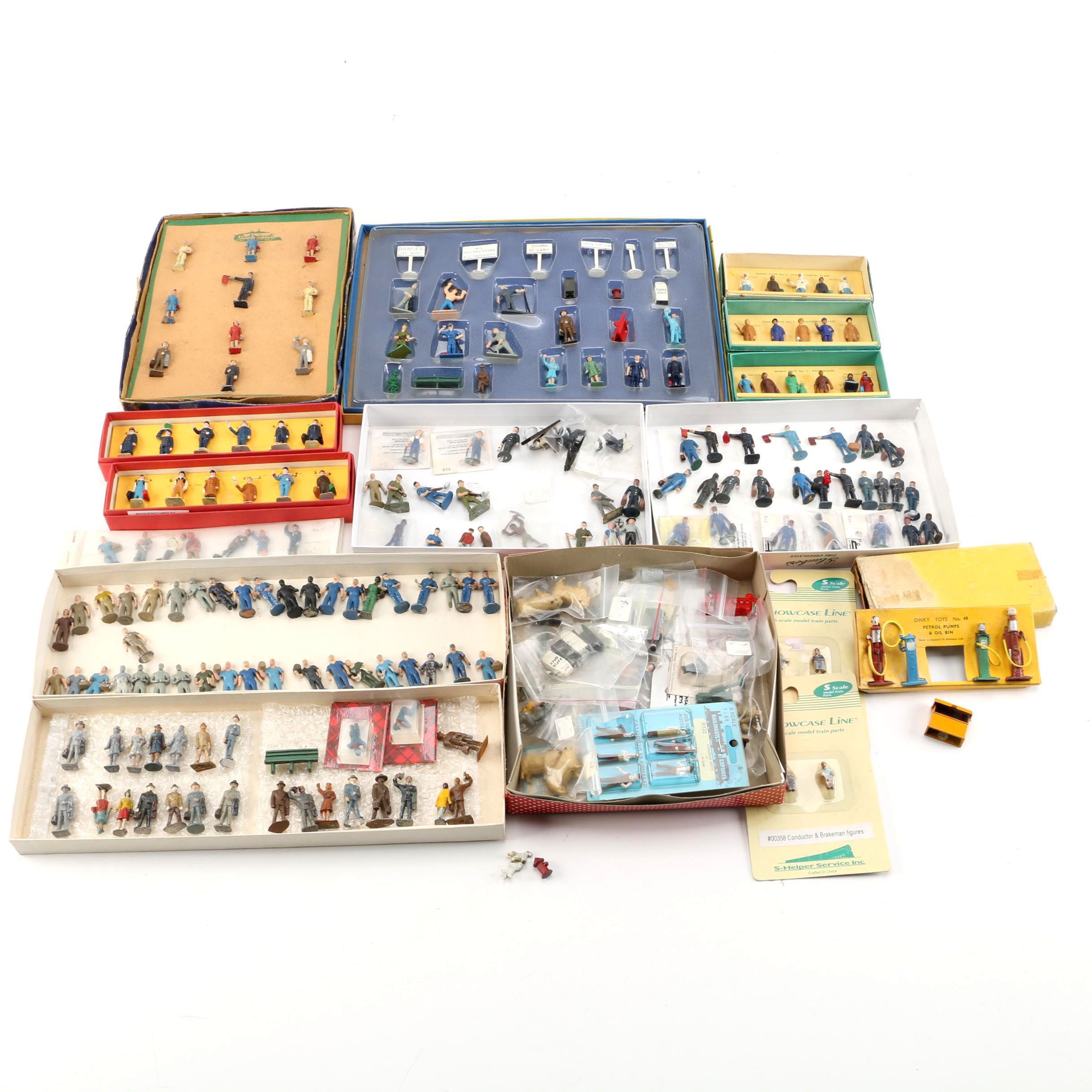 Vintage Cast Metal Figurines for Train Models