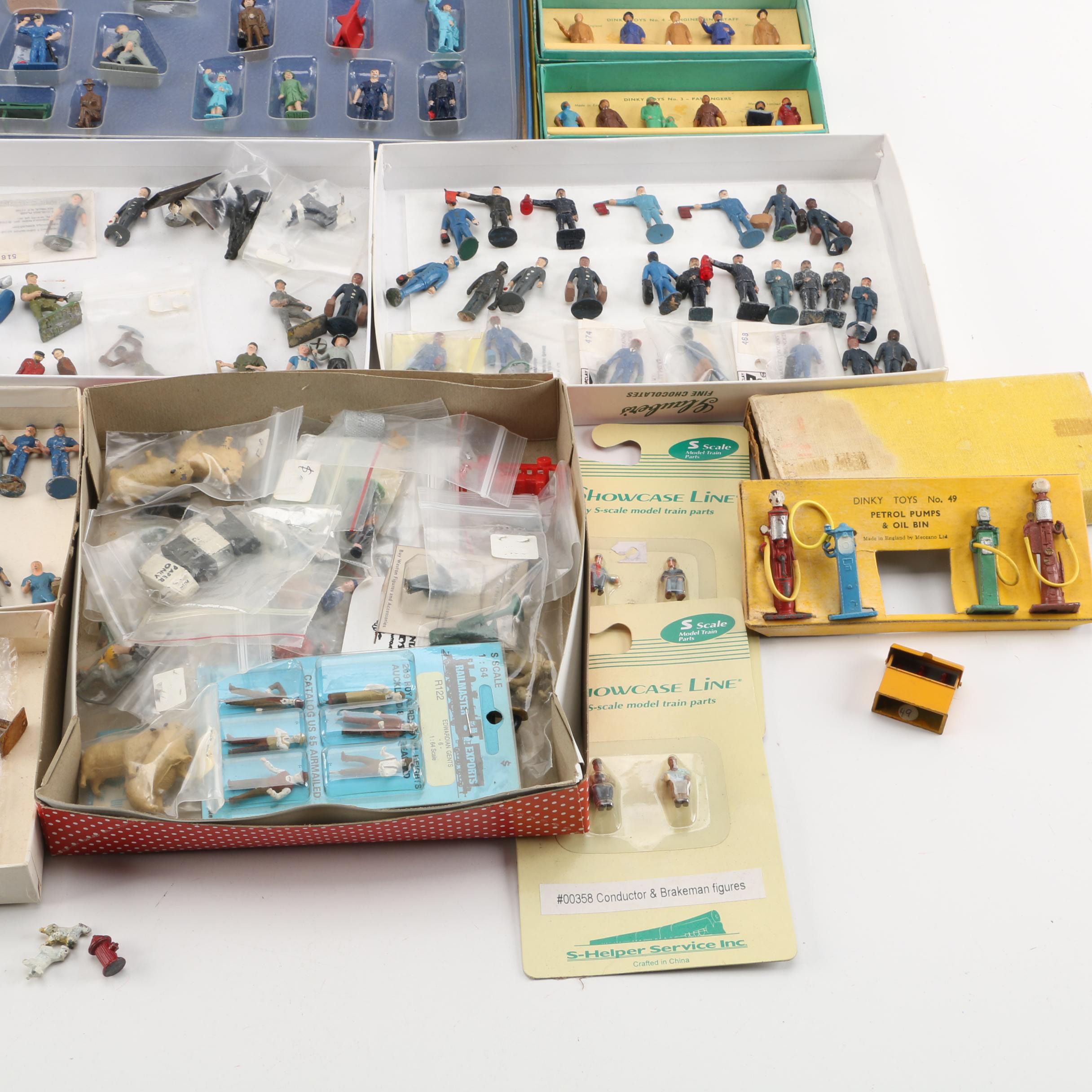 Vintage Cast Metal Figurines for Train Models