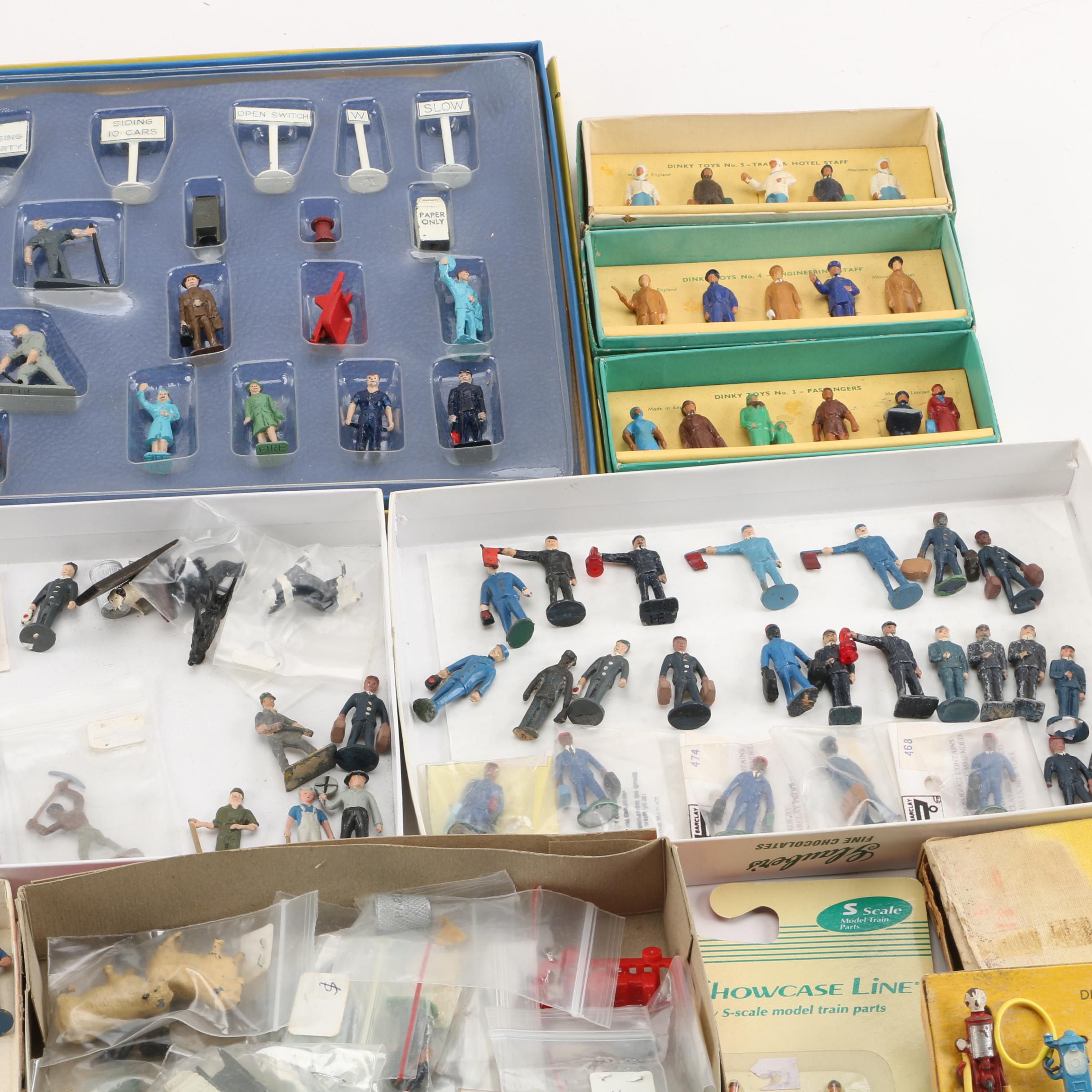Vintage Cast Metal Figurines for Train Models