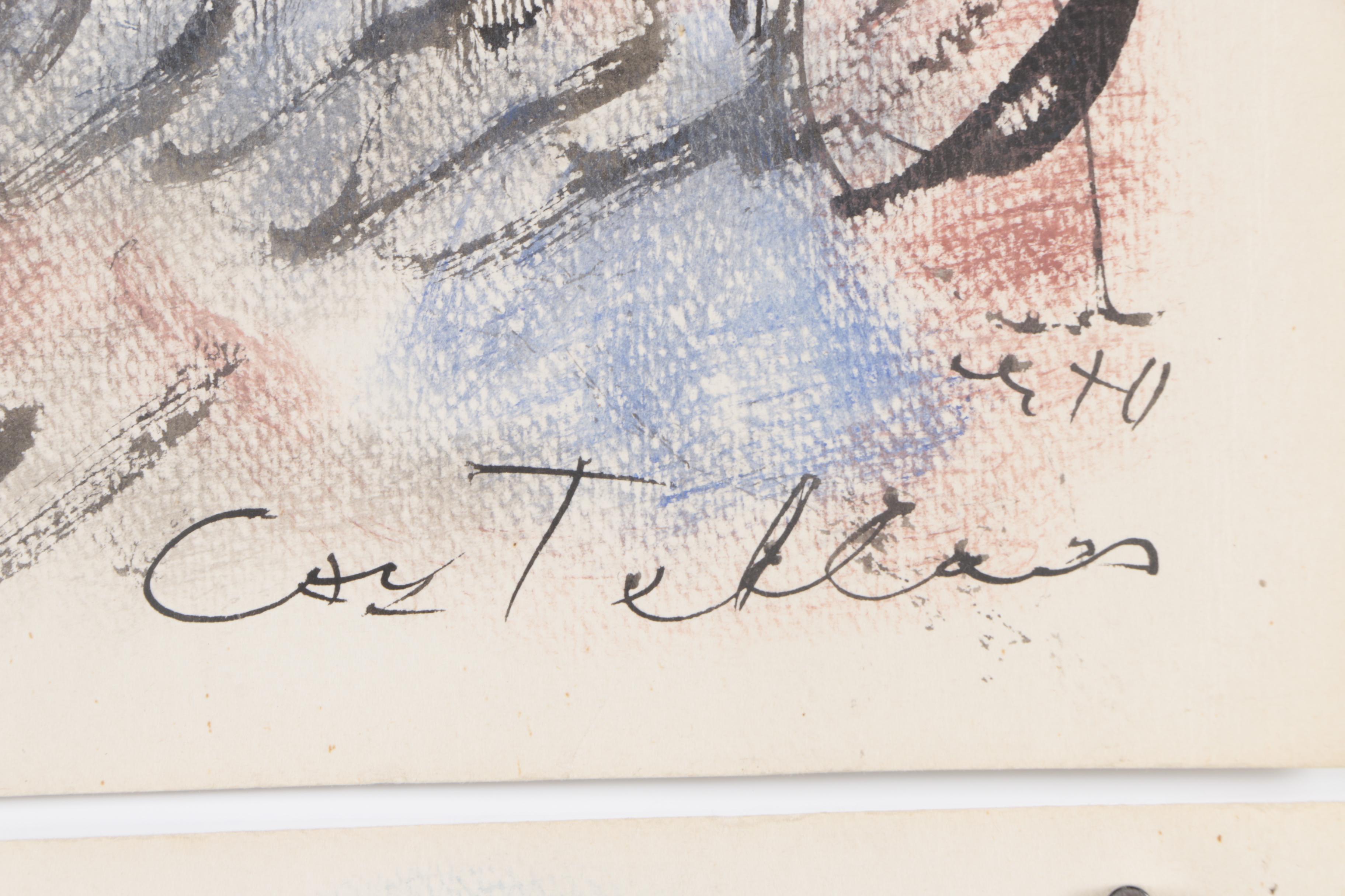 Sanchez Castellanos 1970 Ink and Watercolor Paintings