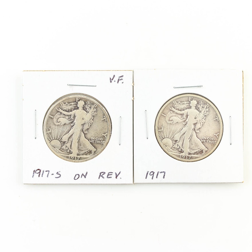 1917 and 1917-S Walking Liberty Half Dollars