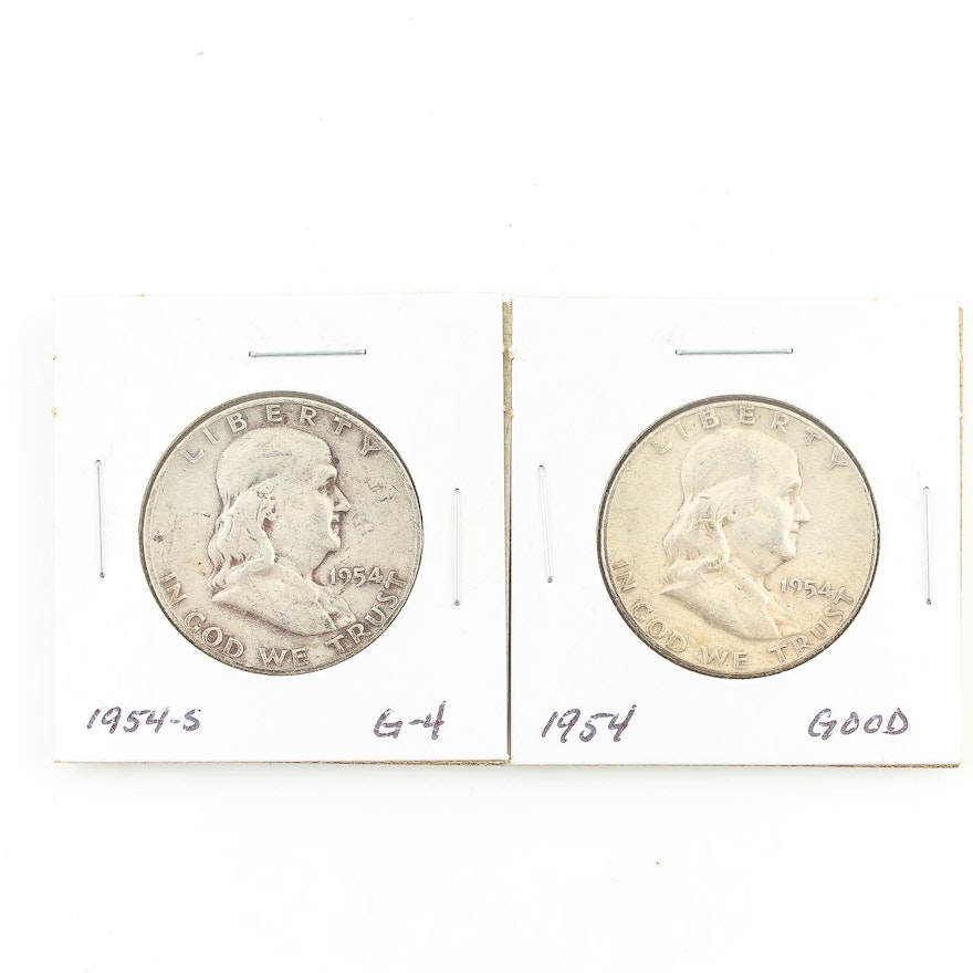 1954 and 1954-S Franklin Half Dollar