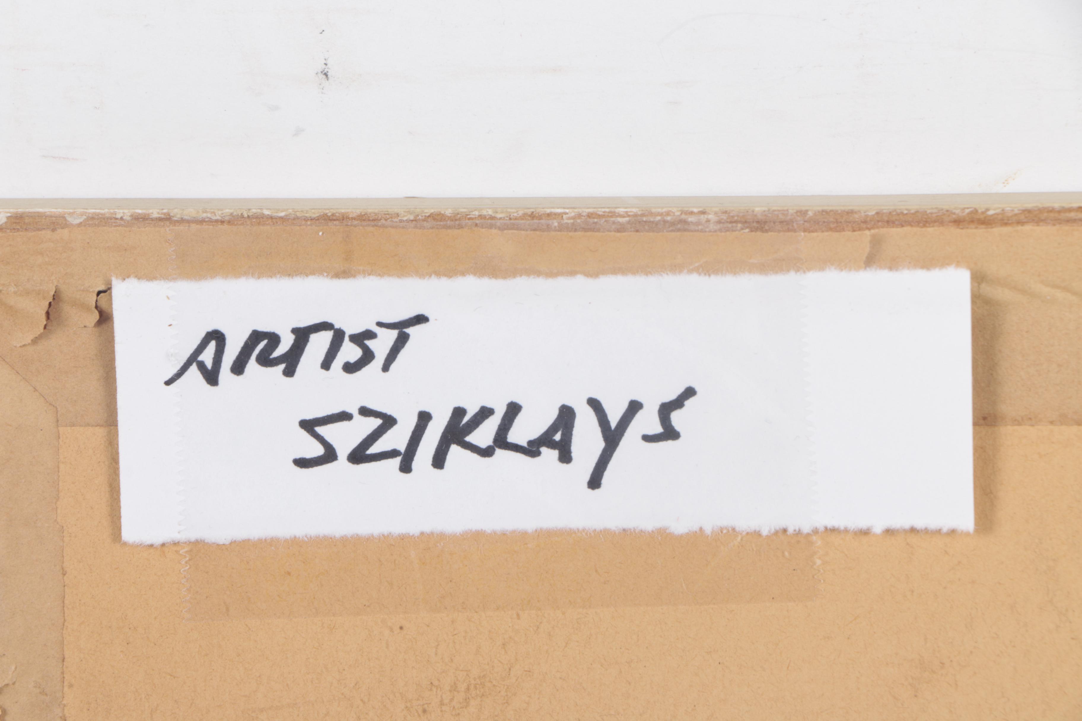 Two Bela Sziklay Hand Colored Etchings