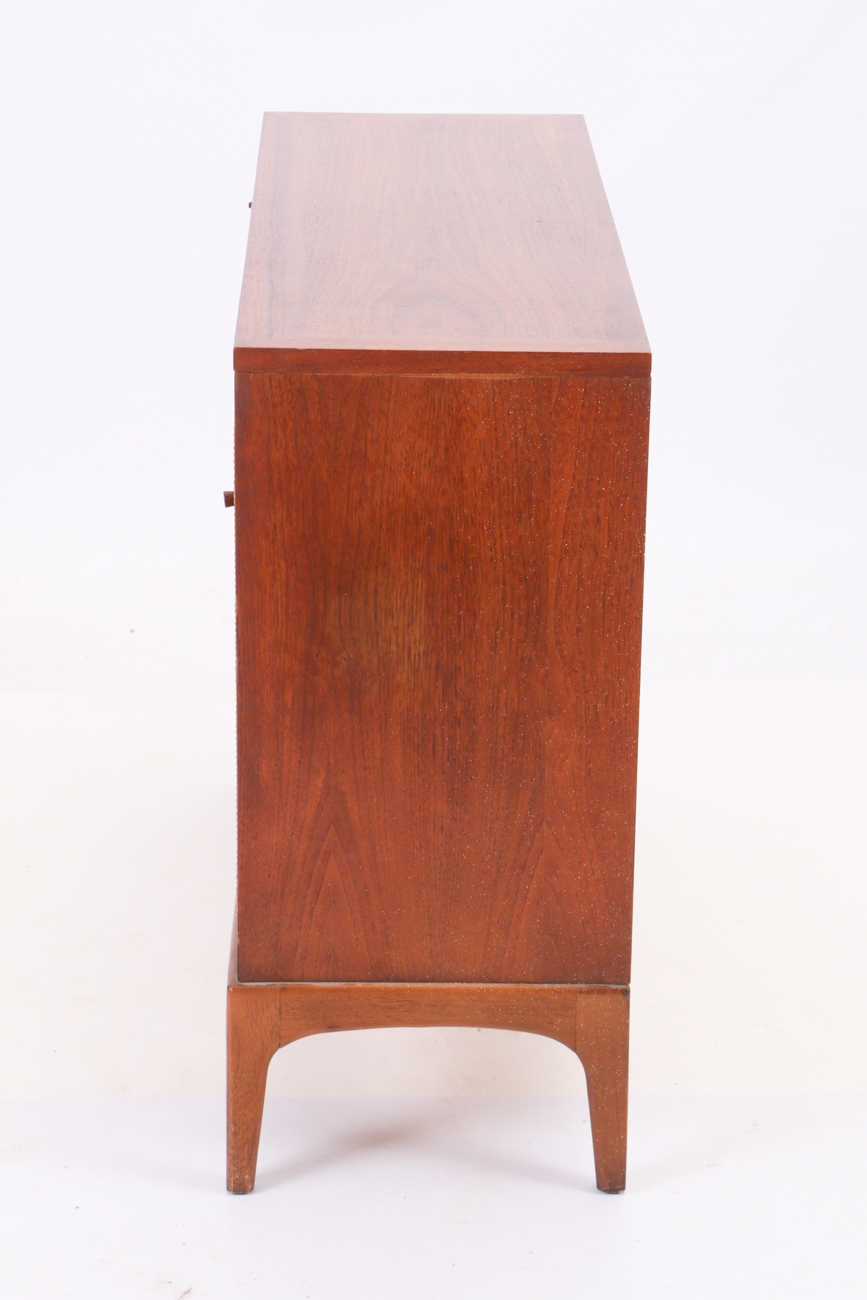 Walnut Cabinet with Woven Cane Door Panels