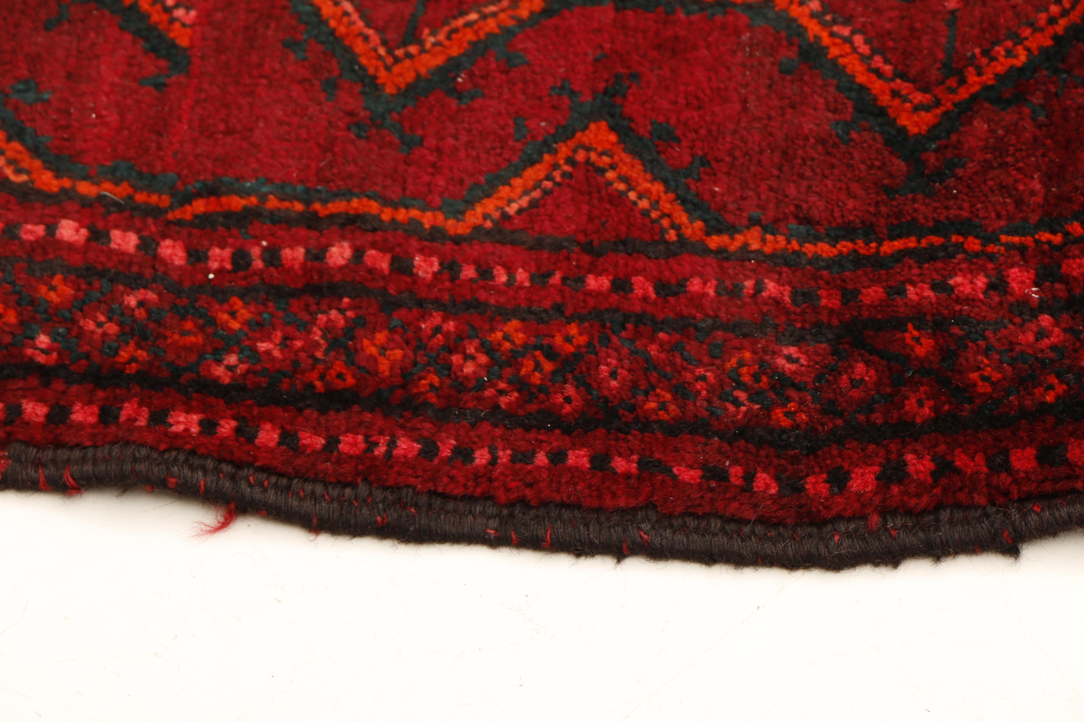 Vintage Hand-Knotted Persian Turkmen Area Rug