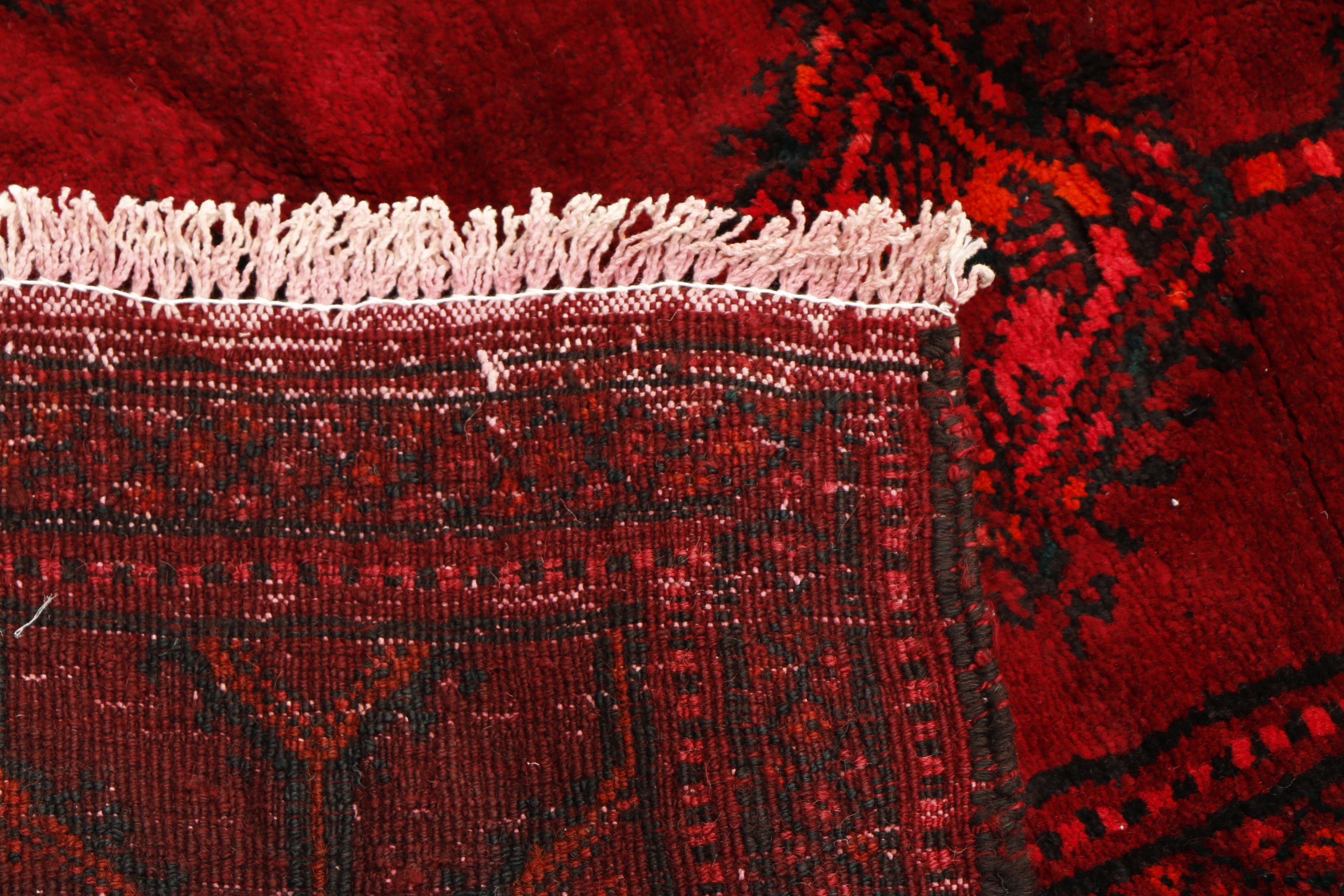 Vintage Hand-Knotted Persian Turkmen Area Rug