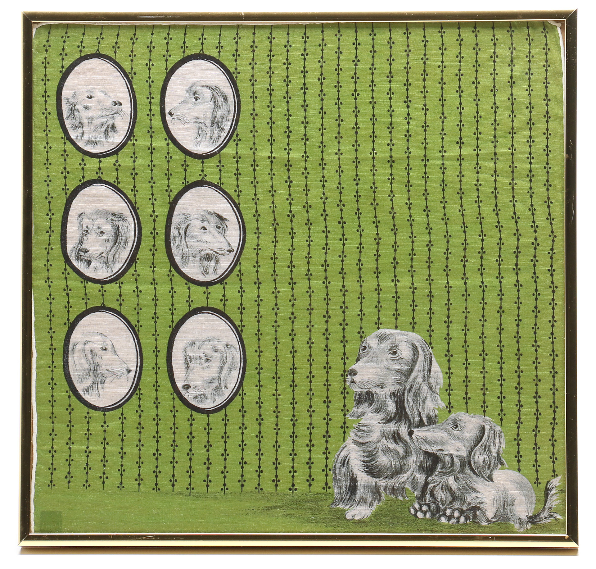 Three Vintage Dog-Themed Artworks