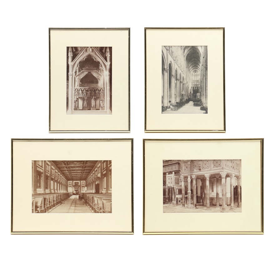 Four Silver Gelatin Photographs of European Architectural Interiors