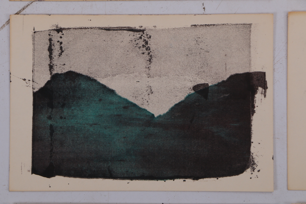 Six Paul Chidlaw Original Abstract Block Relief Prints