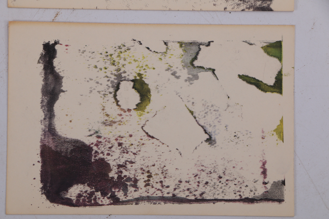 Six Paul Chidlaw Original Abstract Block Relief Prints