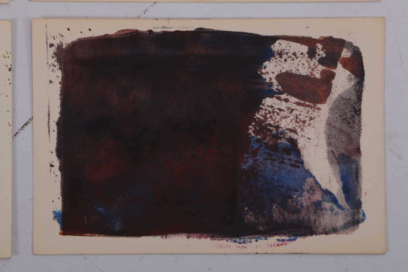 Six Paul Chidlaw Original Abstract Block Relief Prints