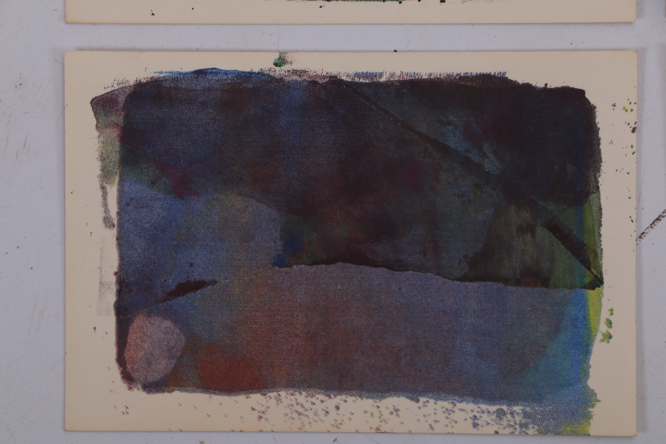 Six Paul Chidlaw Original Abstract Block Relief Prints