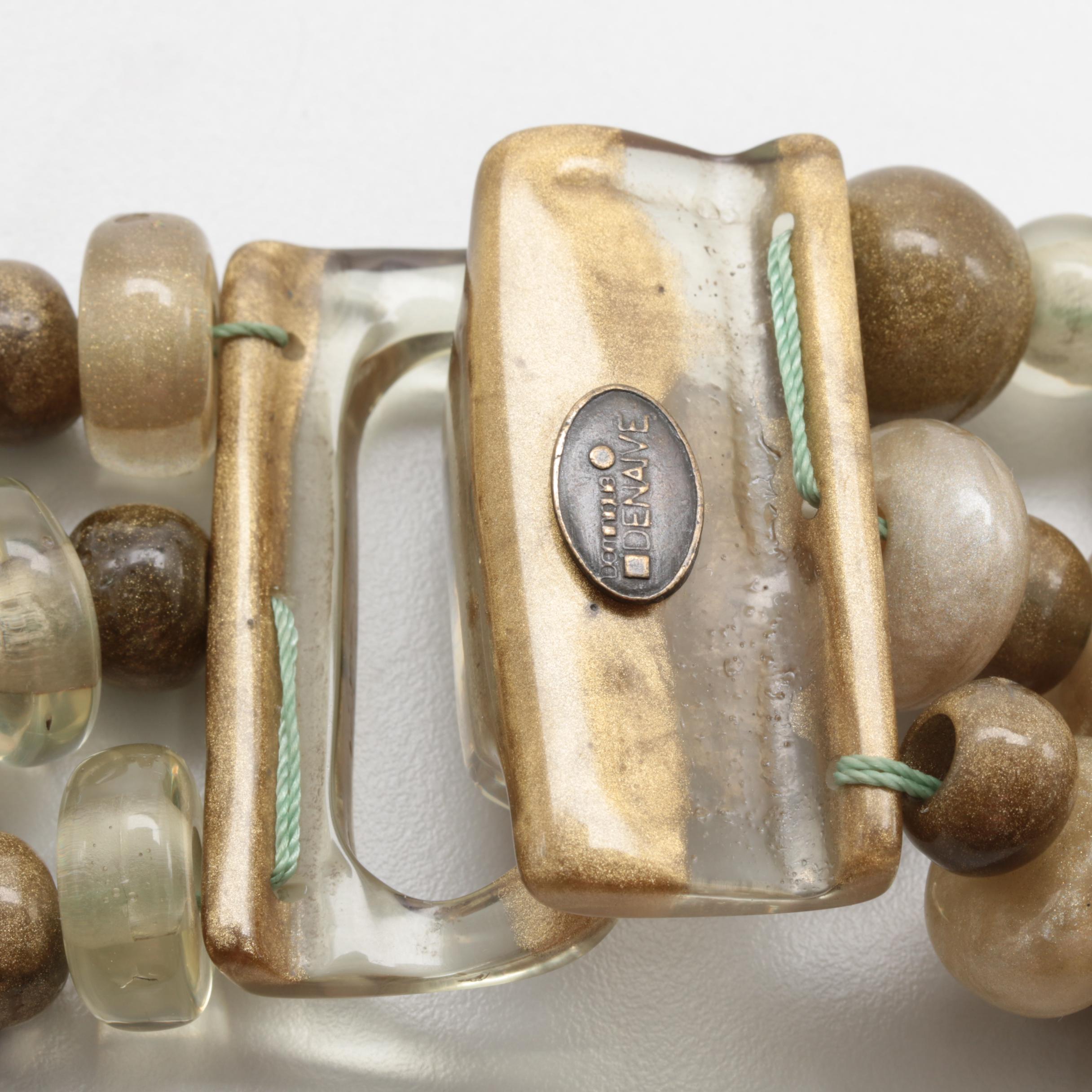 Dominique Denaive Lucite Beaded Necklace
