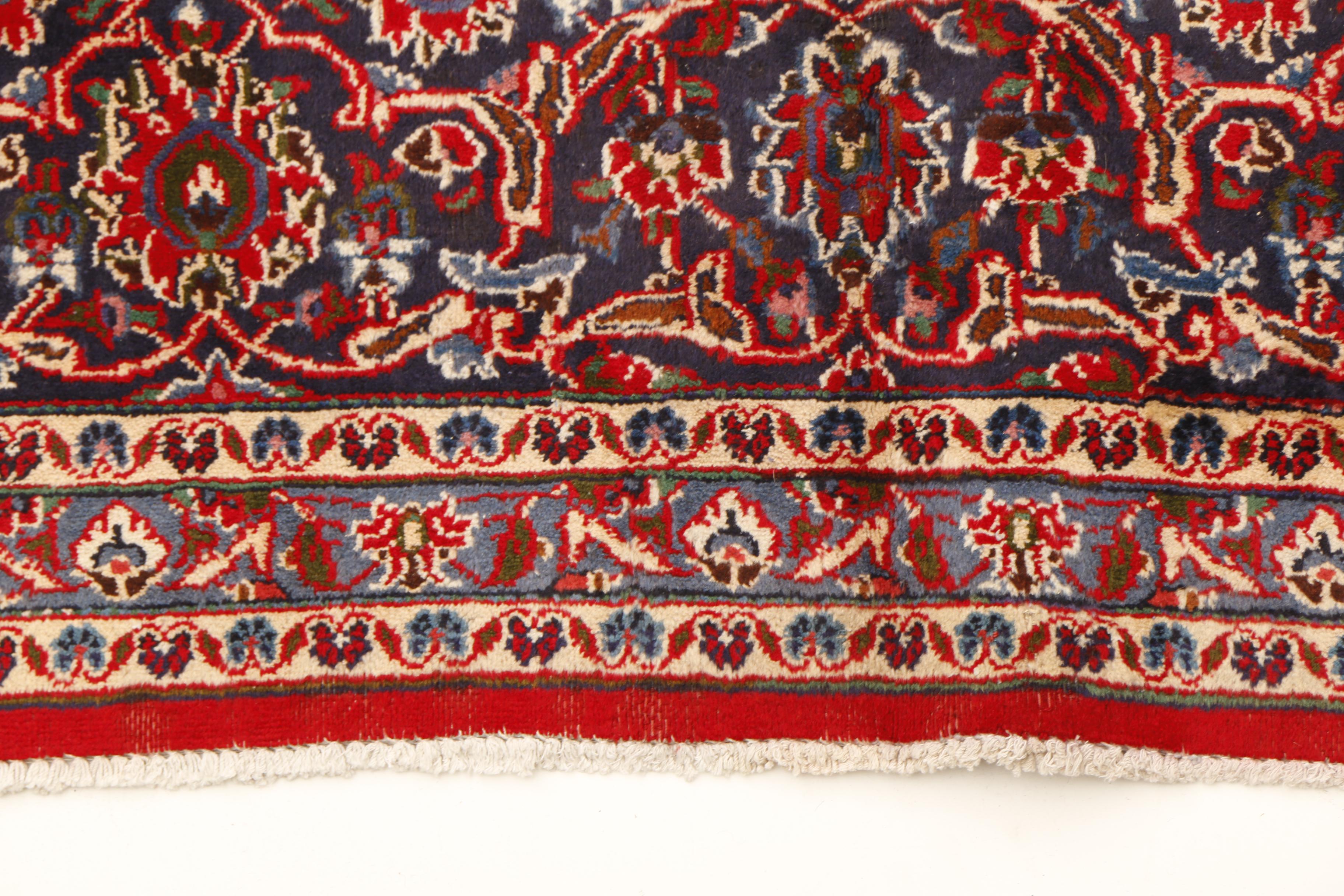 Hand-Knotted Room Sized Persian Ardekan Kashan Area Rug