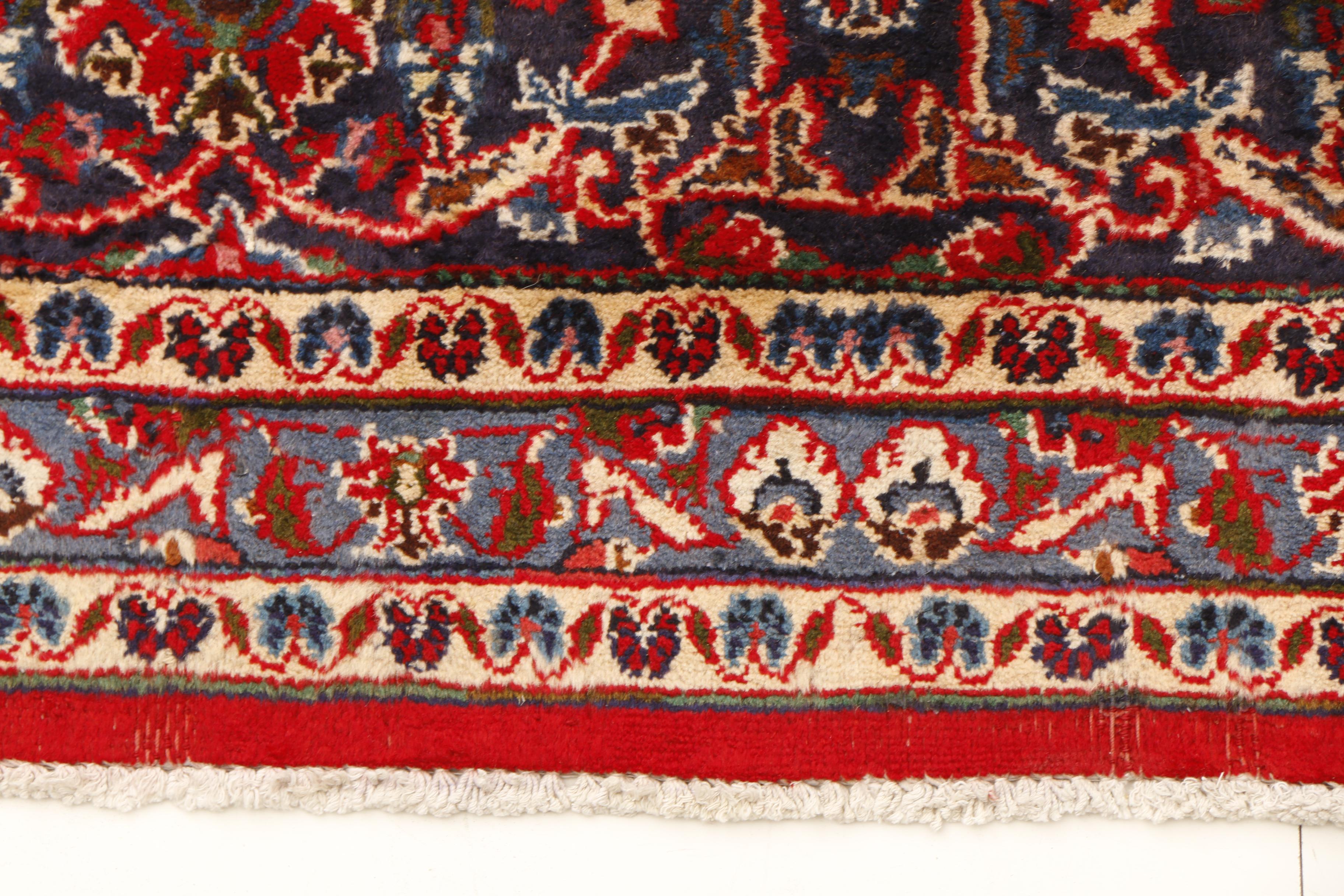 Hand-Knotted Room Sized Persian Ardekan Kashan Area Rug