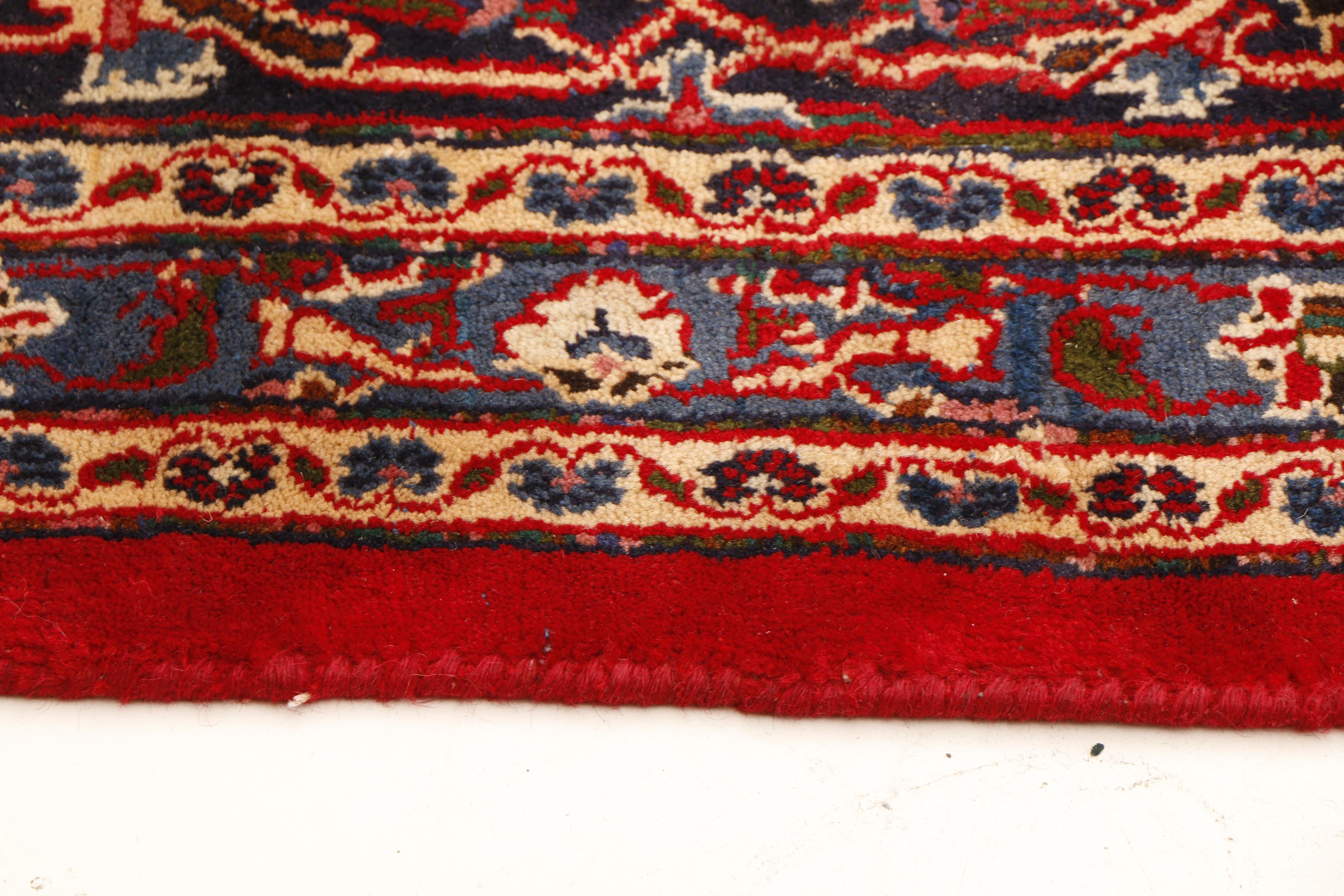 Hand-Knotted Room Sized Persian Ardekan Kashan Area Rug